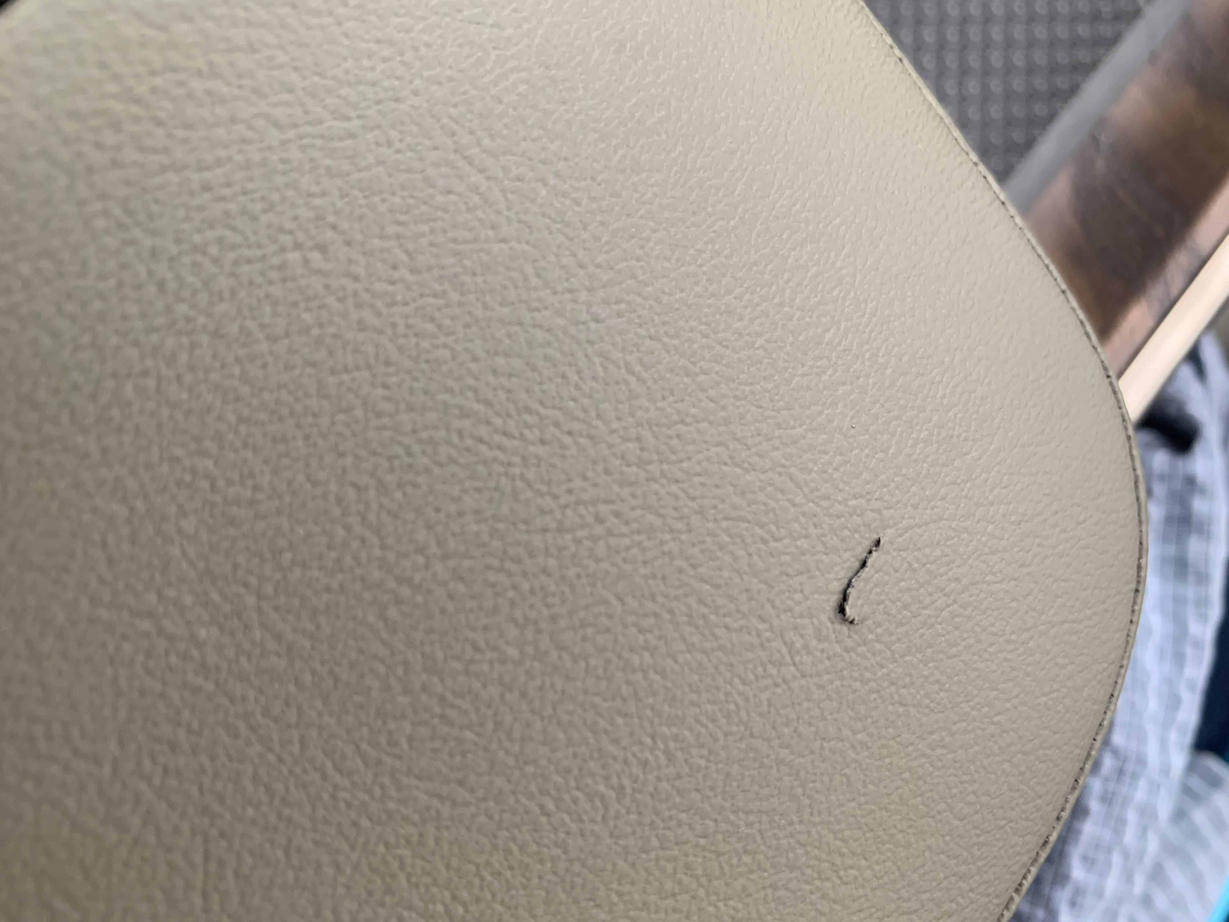 Center console leather ripped by my dog’s claw. Suggestions for fix and