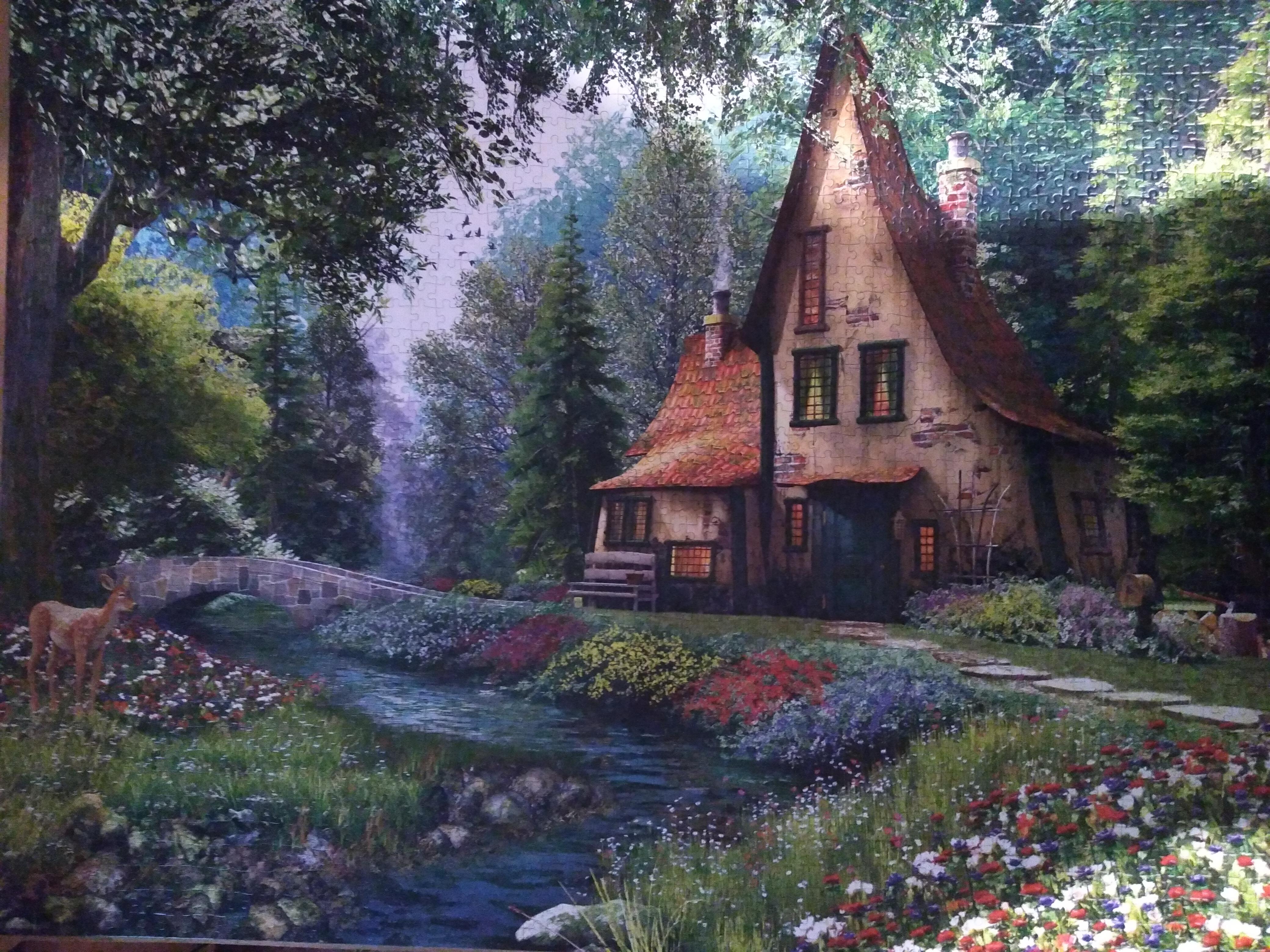 "Toadstool Cottage", 2000pcs, Castroland r/Jigsawpuzzles