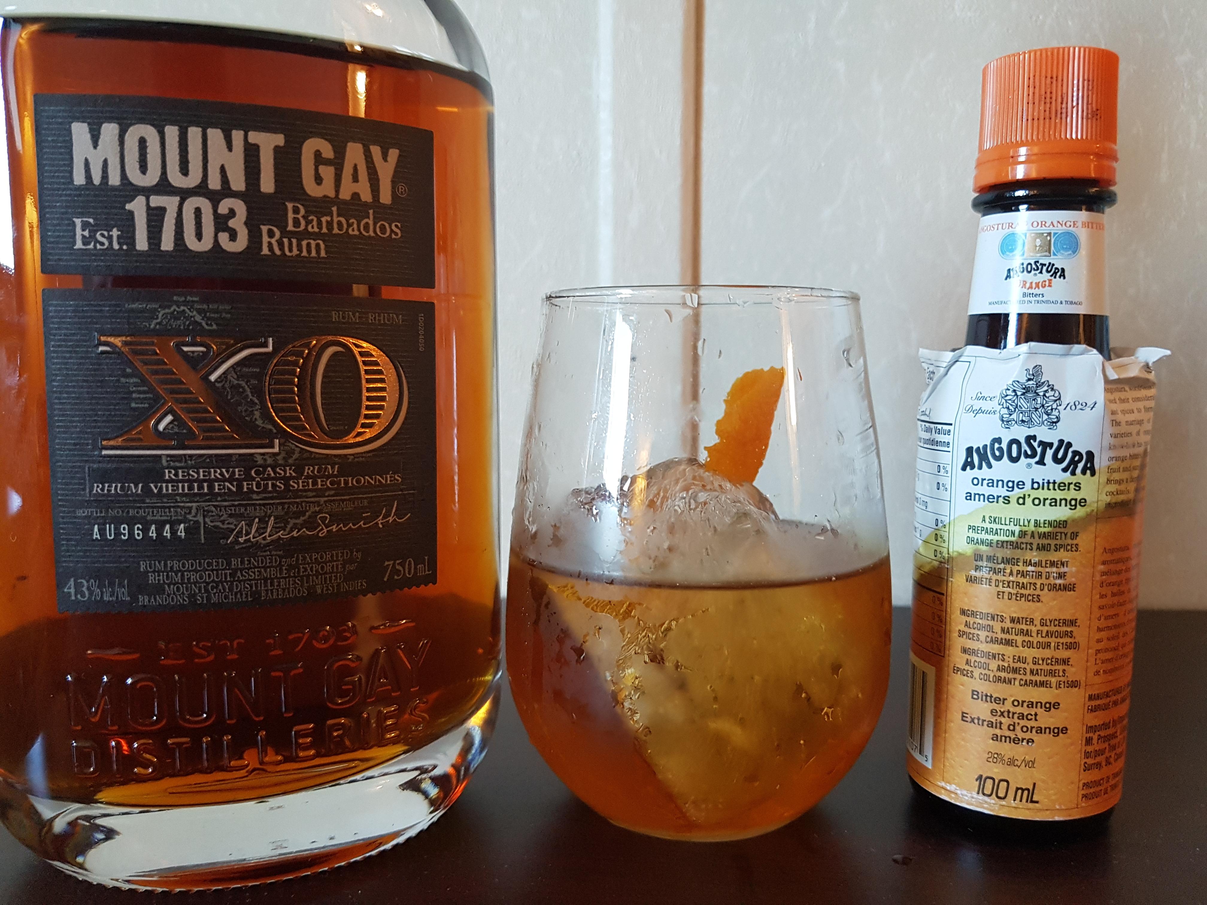 Rum Old Fashioned cocktails
