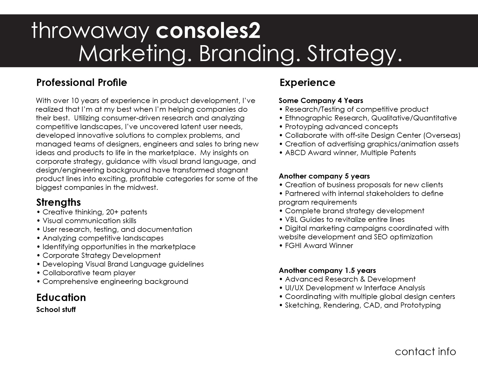 Career Pivot from Design/Engineering to Marketing Role Would this get