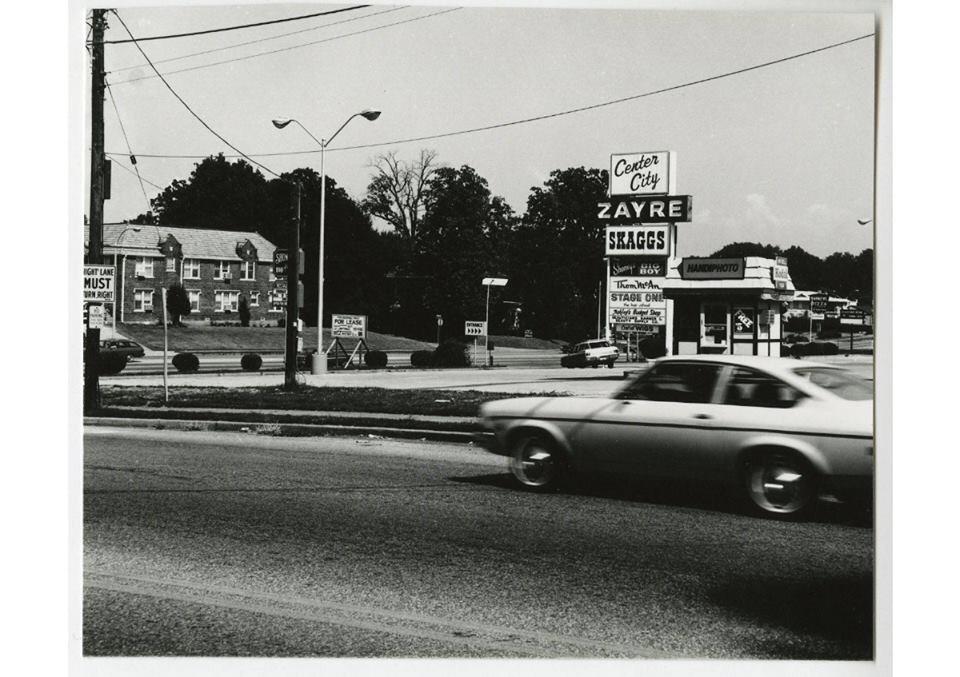 Sign for Center City Shopping Center in Memphis circa late 70s/ early