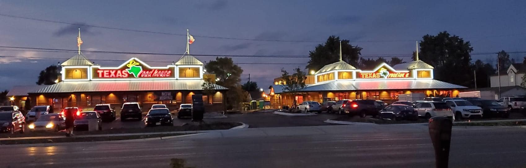 In Roseville, MI sits 2 Texas Roadhouse's directly beside each other