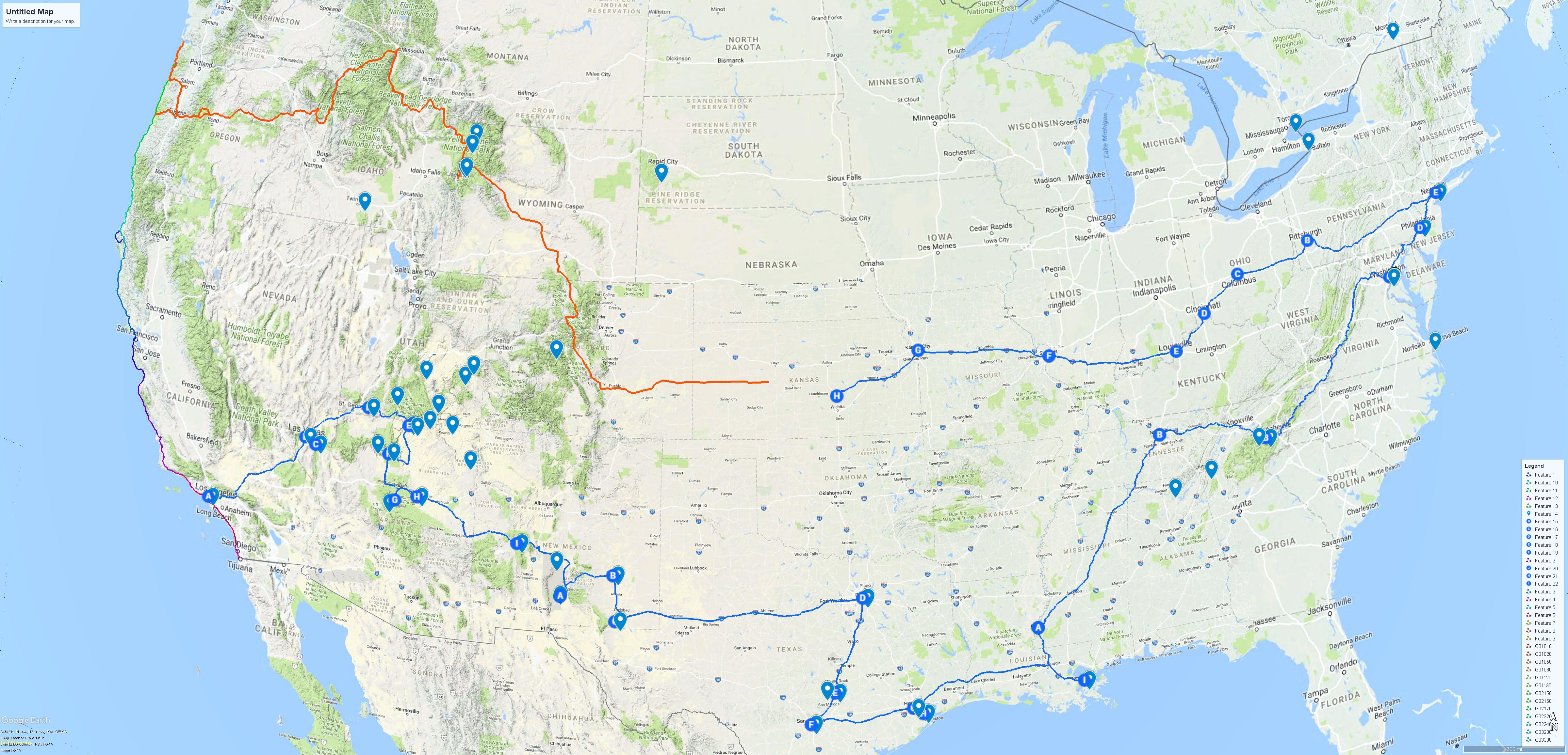 Critique my USA 10,000 mile route! r/bicycletouring