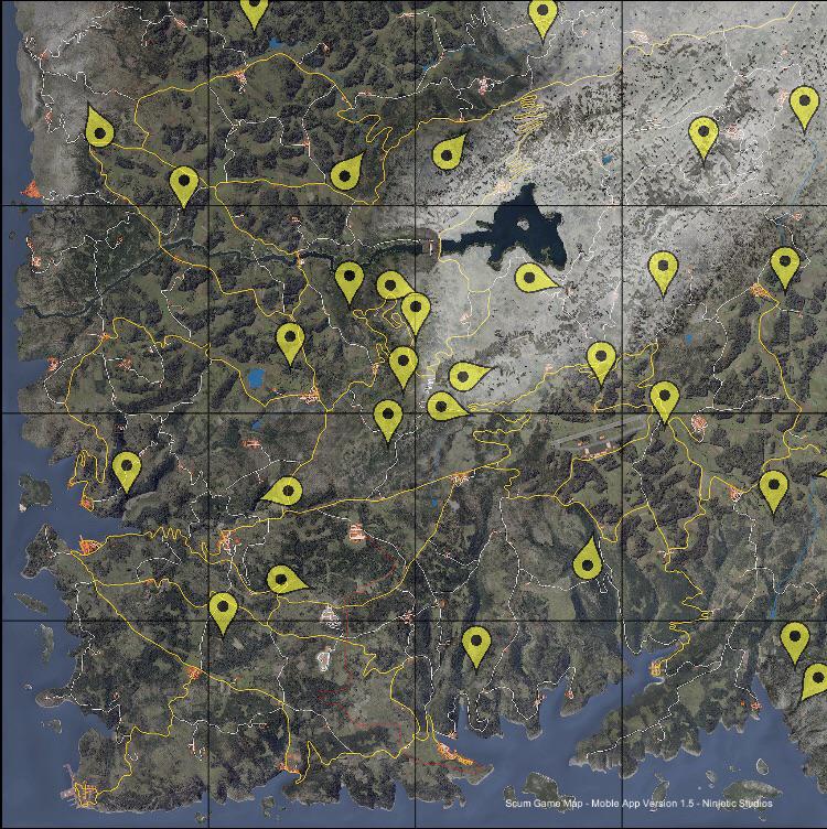 Scum Car Spawn Locations Map All Scum Location Maps