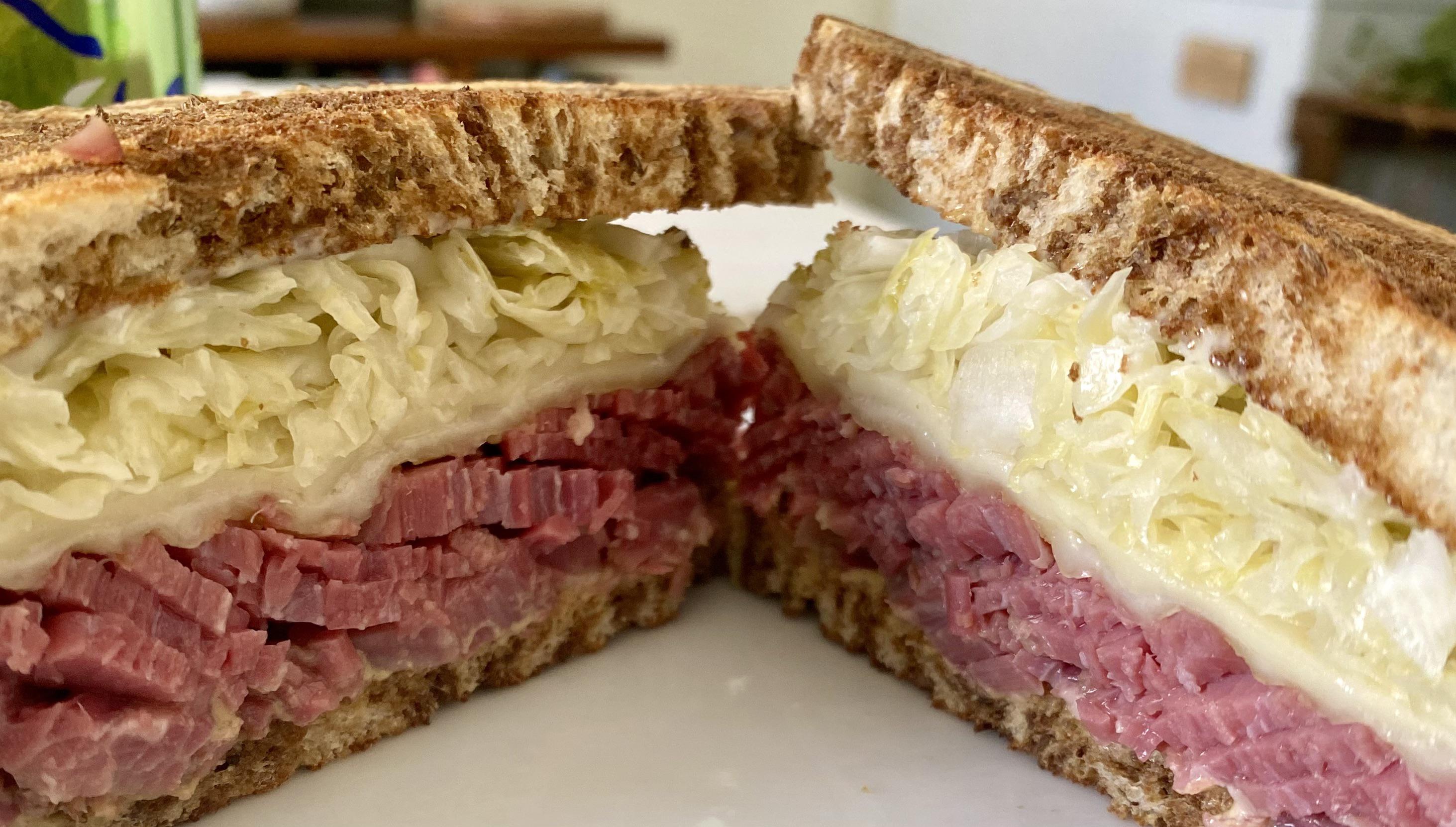 I made corned beef brisket from scratch and then we had it on rye with