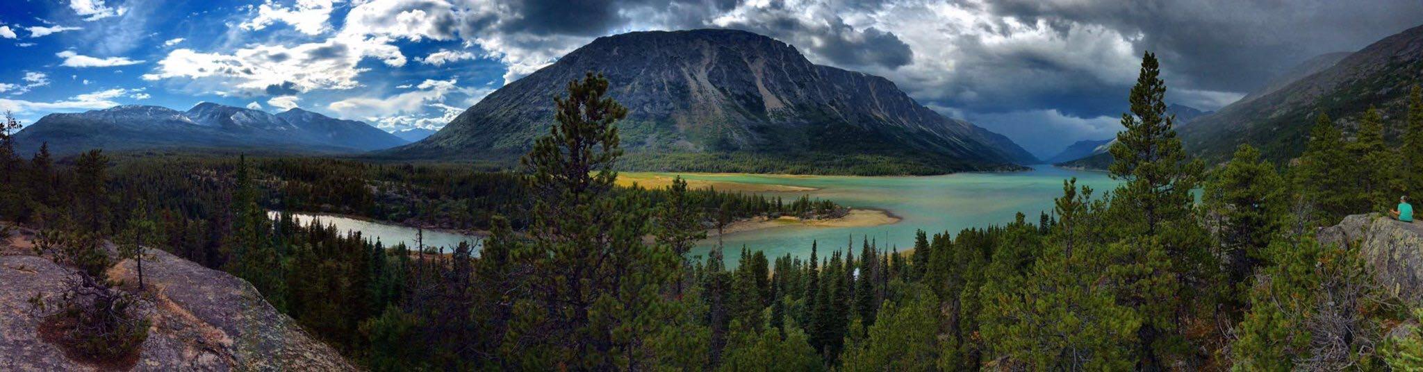 Lake at the end of the 33 mile long Chilkoot Trail. Starting in