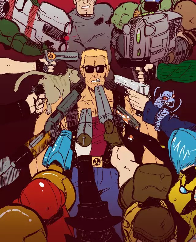 Duke "DOOM 3 had a good shotgu" (Amazing crossover commission by