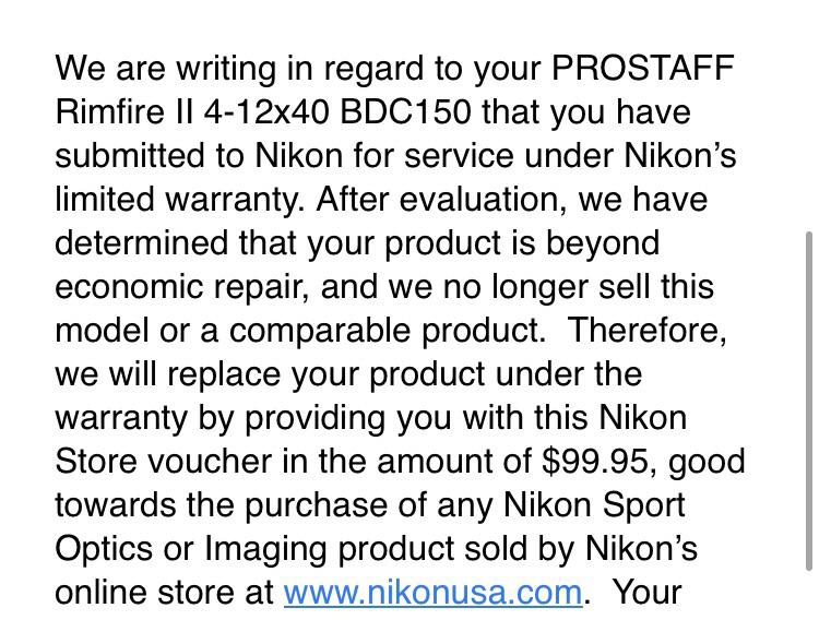 For anyone wondering how Nikon is dealing with lifetime warranties