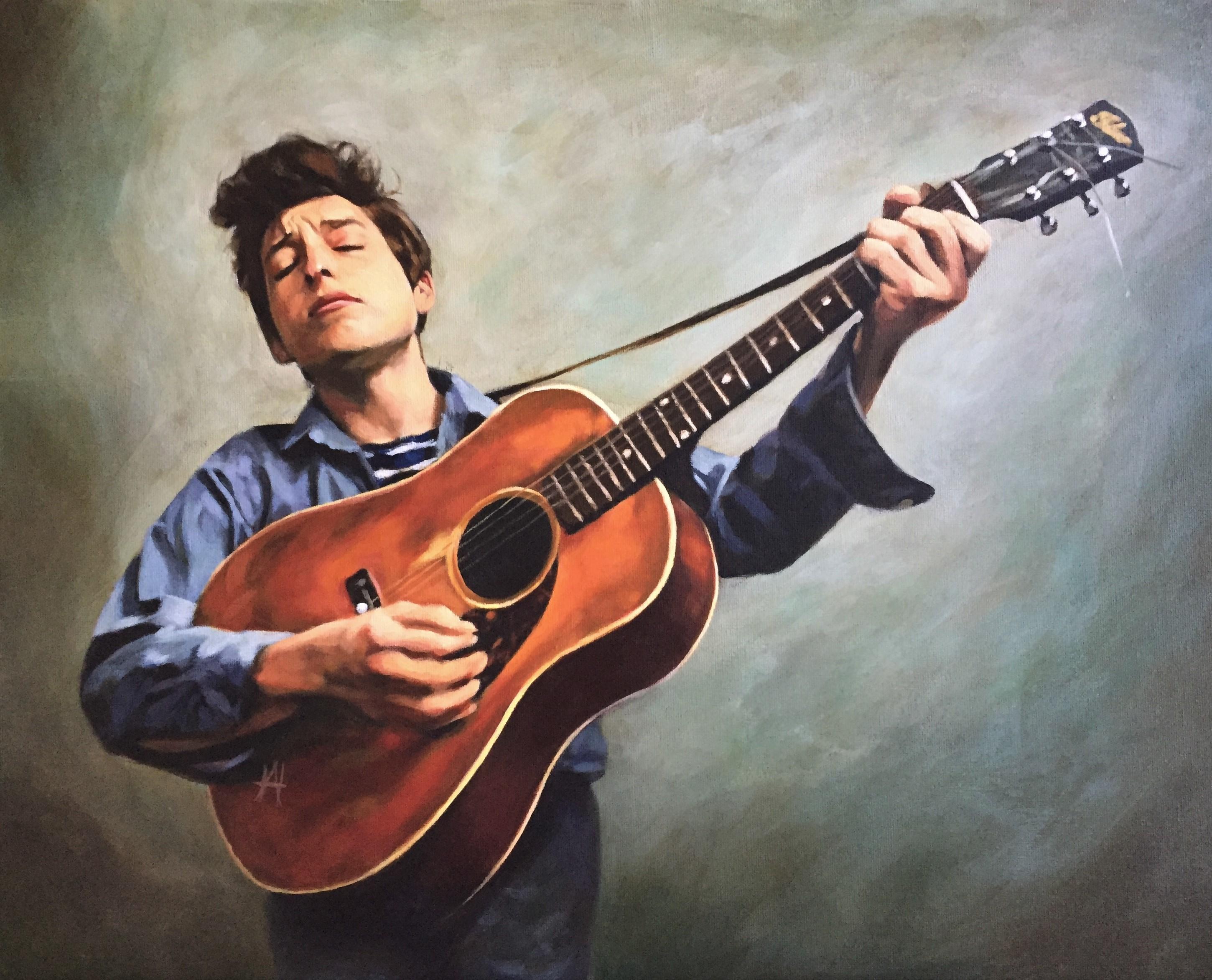I painted Bob Dylan (acrylic on canvas) hope you like it! r/pics