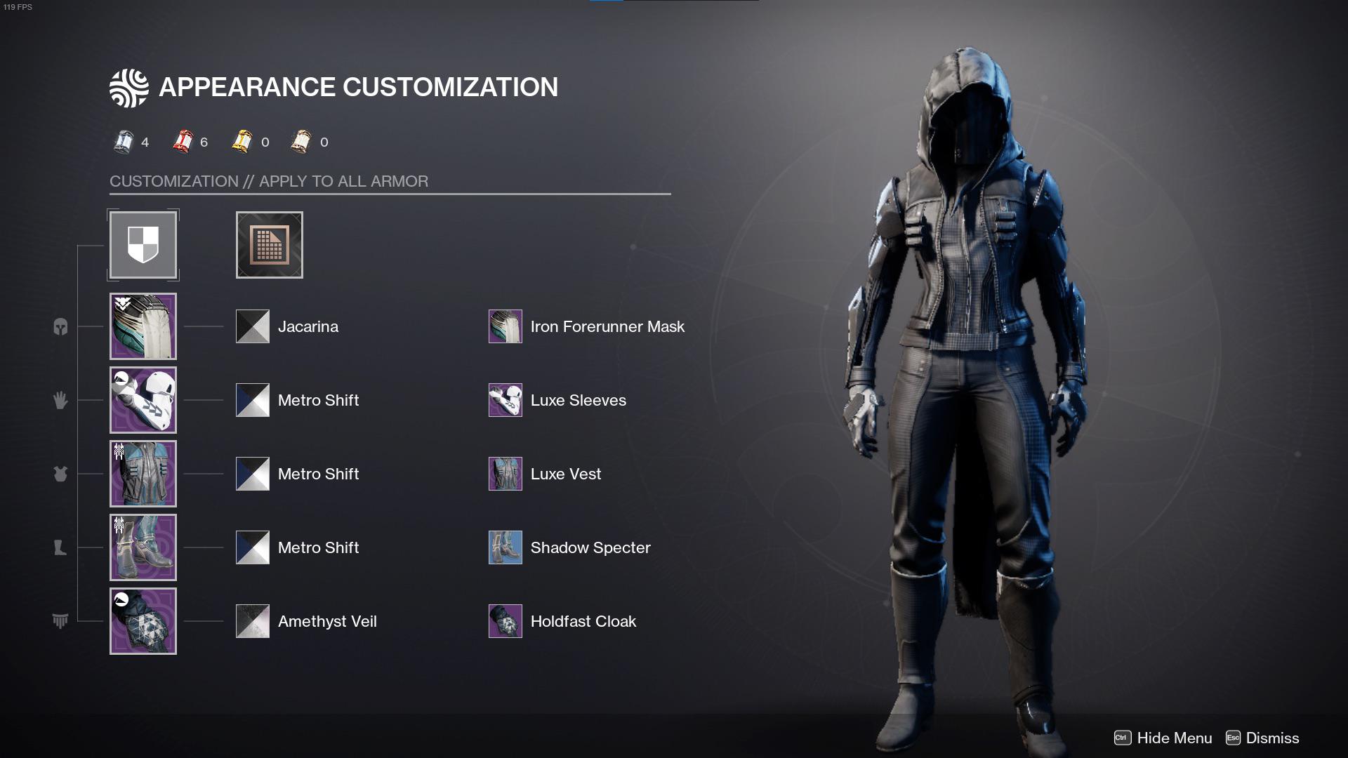 The new Iron Banner helm works brilliantly for a blackout hunter set