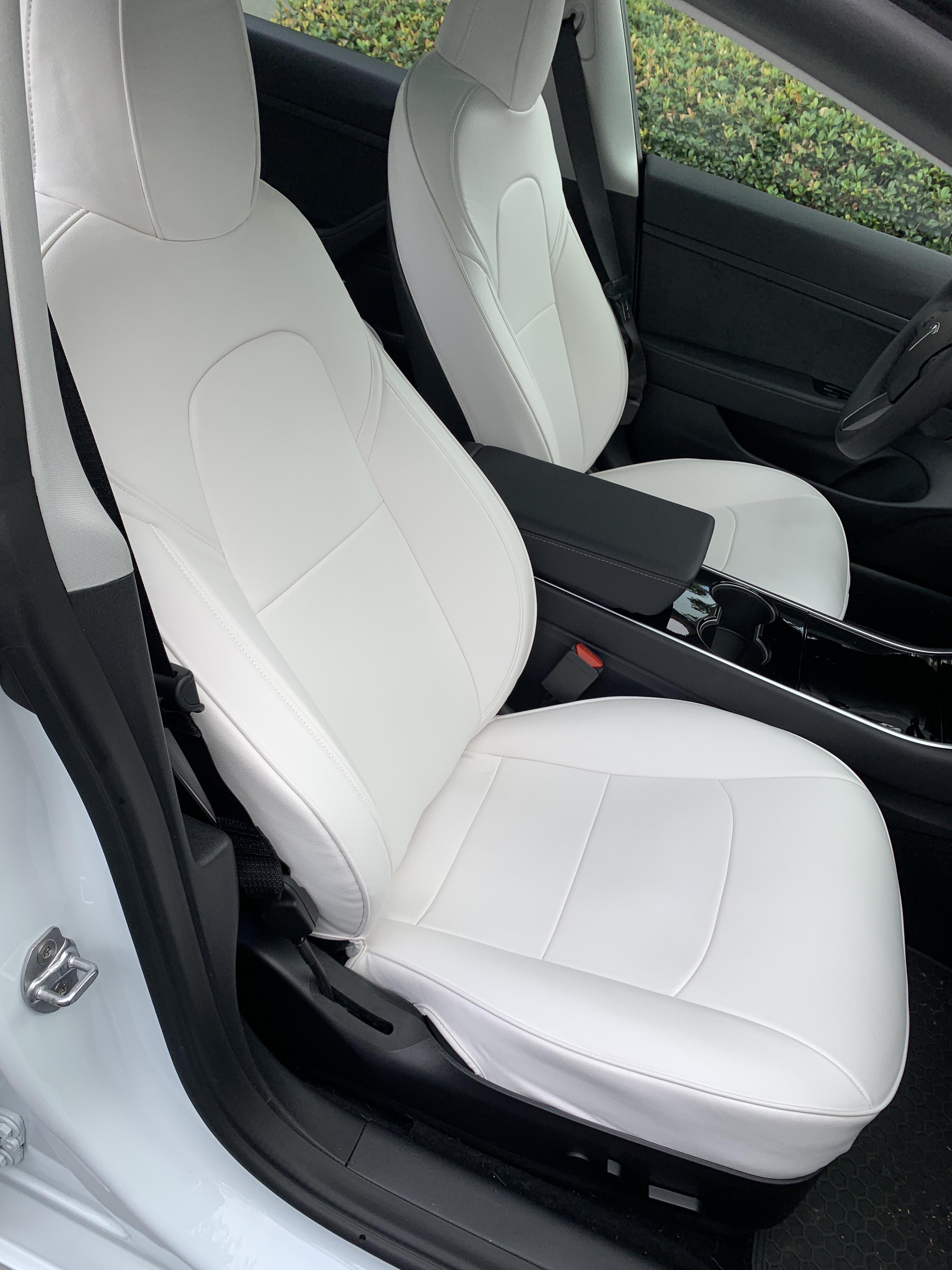 Installed White Model 3 seat covers from Amazon (China) r/TeslaModel3