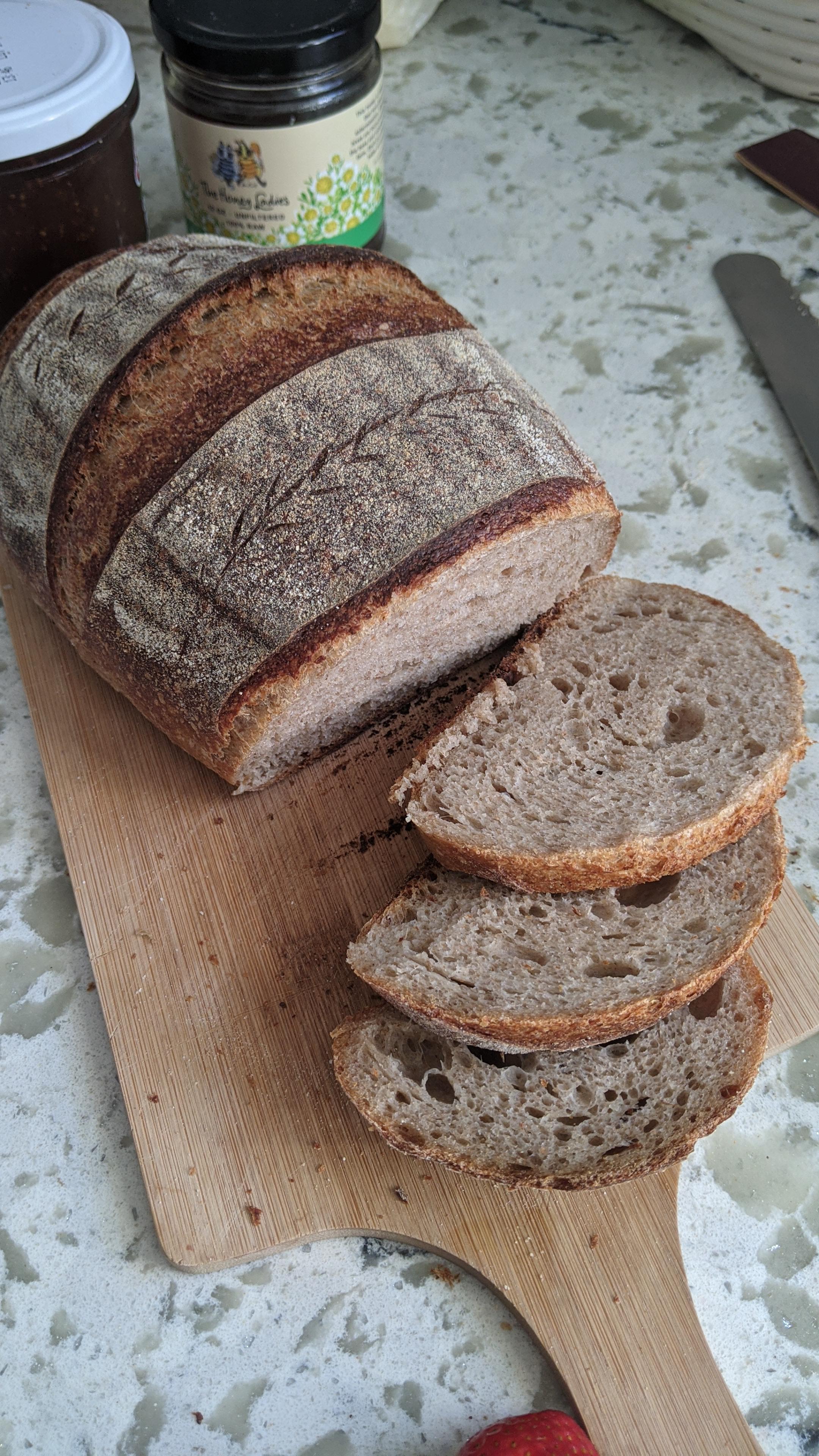 Rye bread with such a tight and pretty crumb r/Sourdough