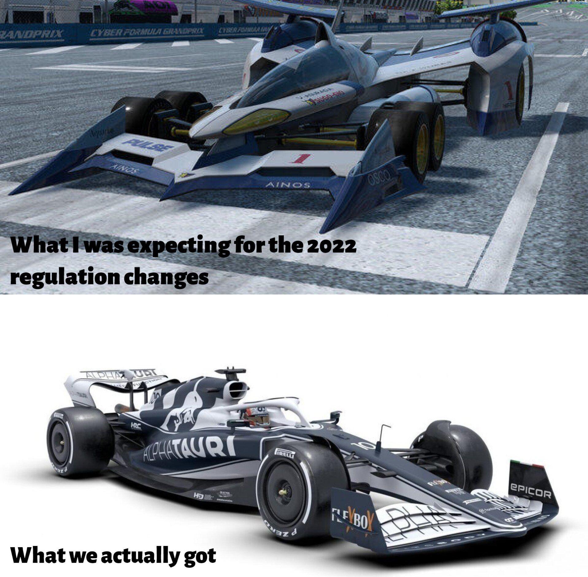 The 2022 regulation changes were not what I expected... ( formula1