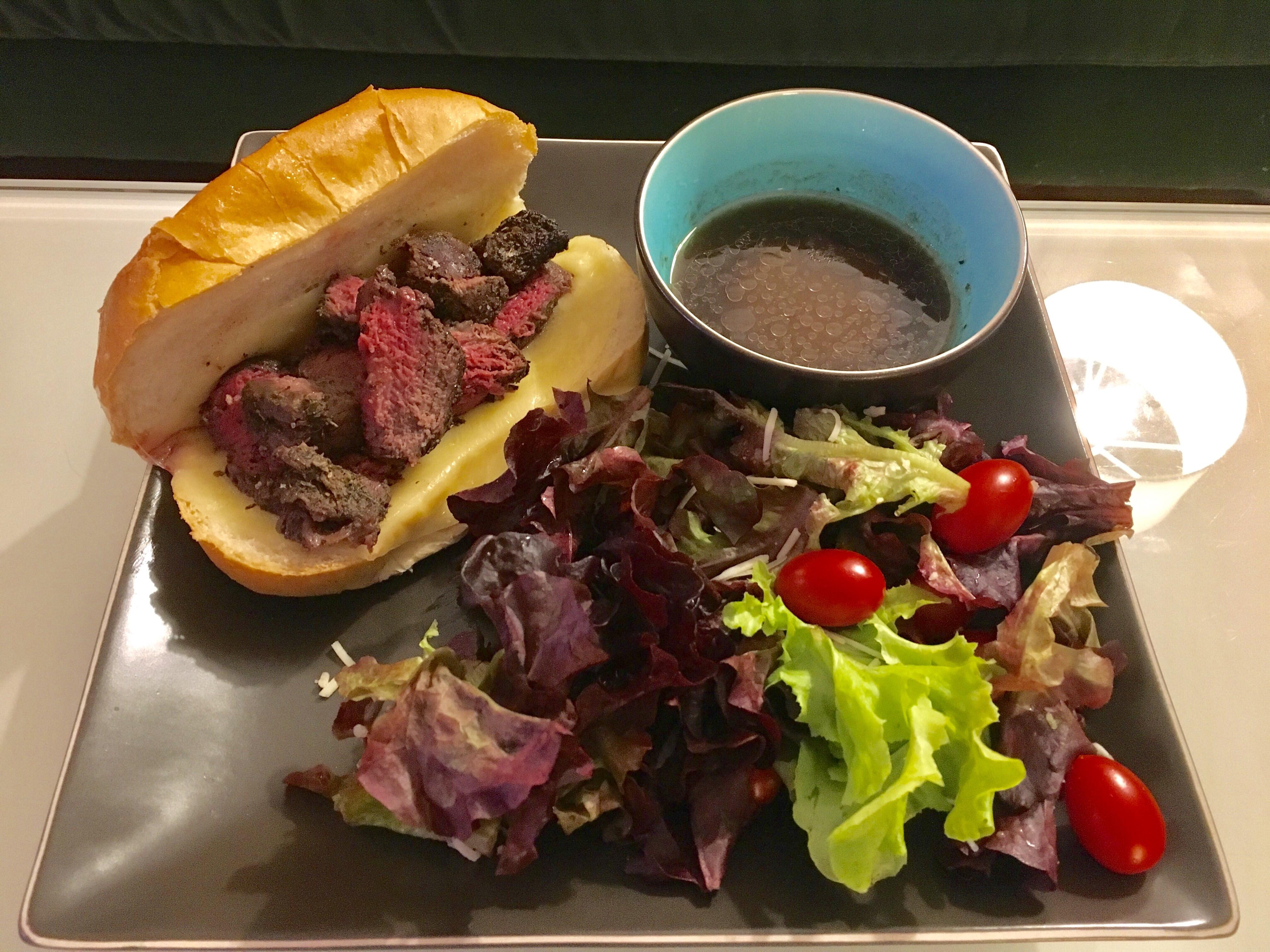 Beef Tenderloin French Dip with Au Jus r/tonightsdinner