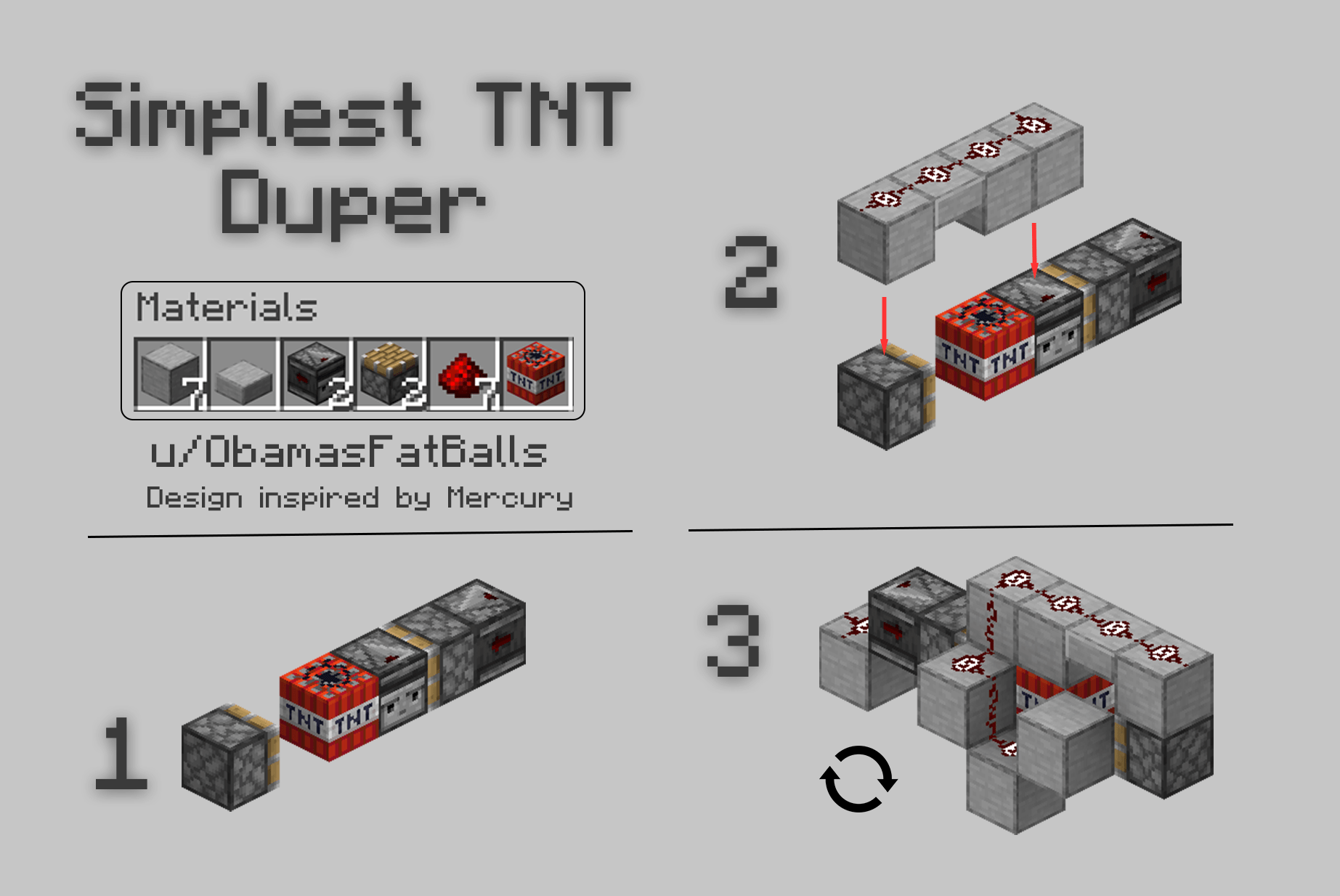 Simplest TNT Duper with no slime r/Minecraft