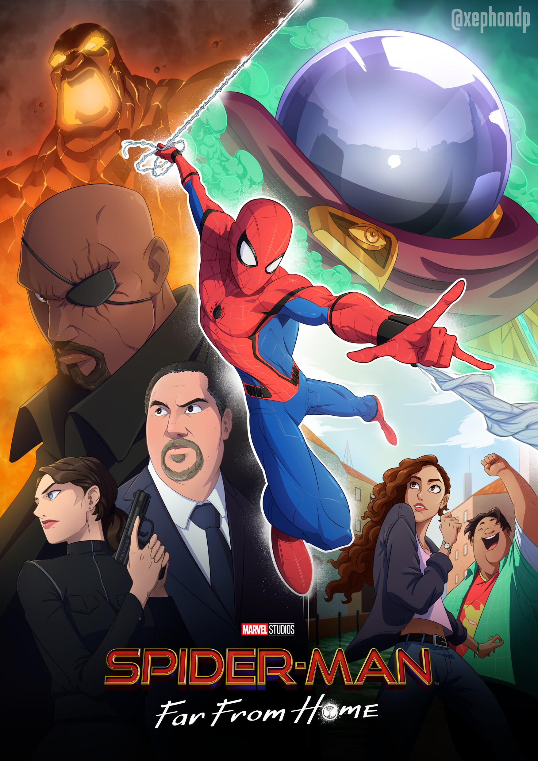 "SpiderMan Far From Home" fan art by Diego Perochena marvelstudios