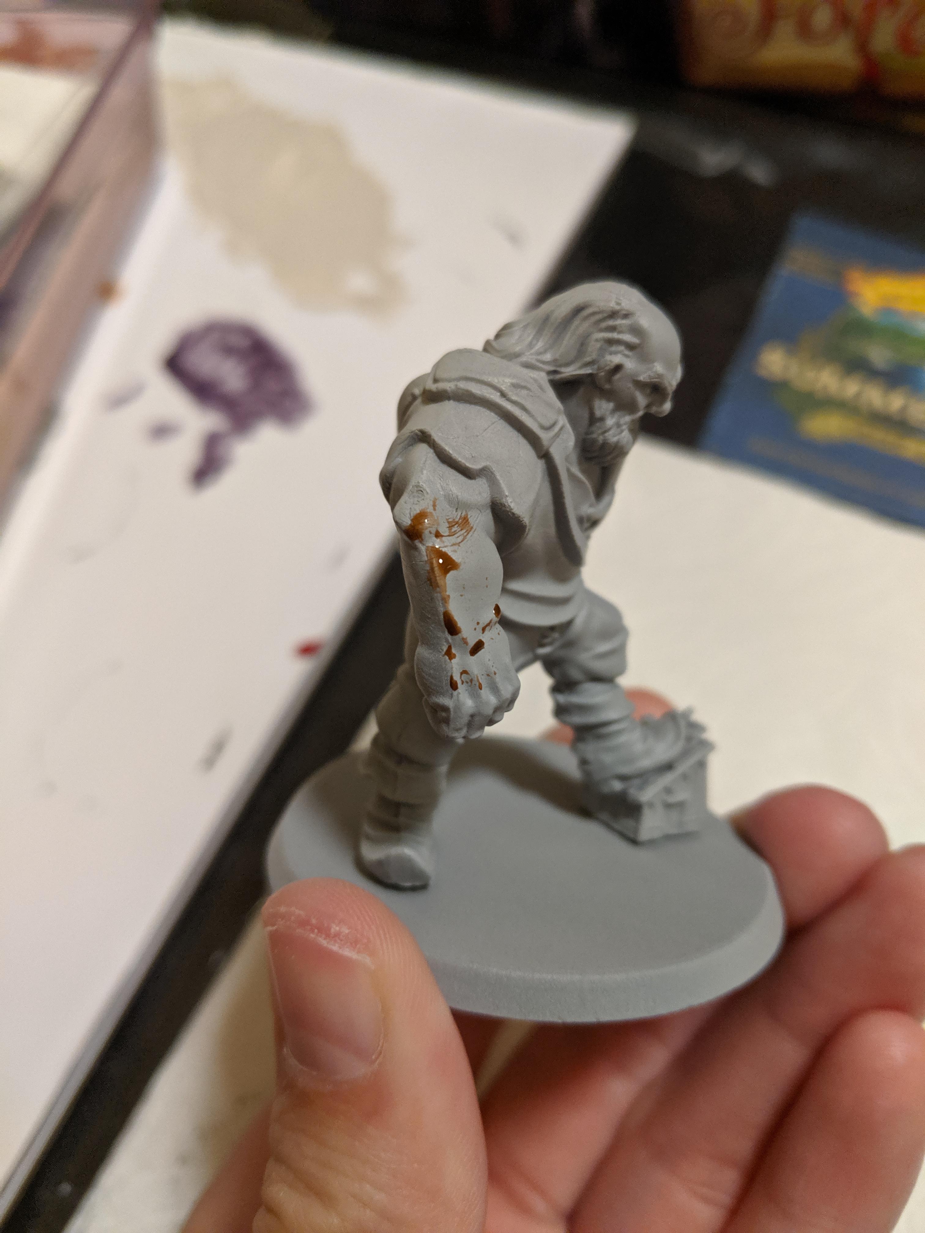 Citadel Contrast paints "beading up." Hello! What did I do wrong? Resin minis with Grey Seer