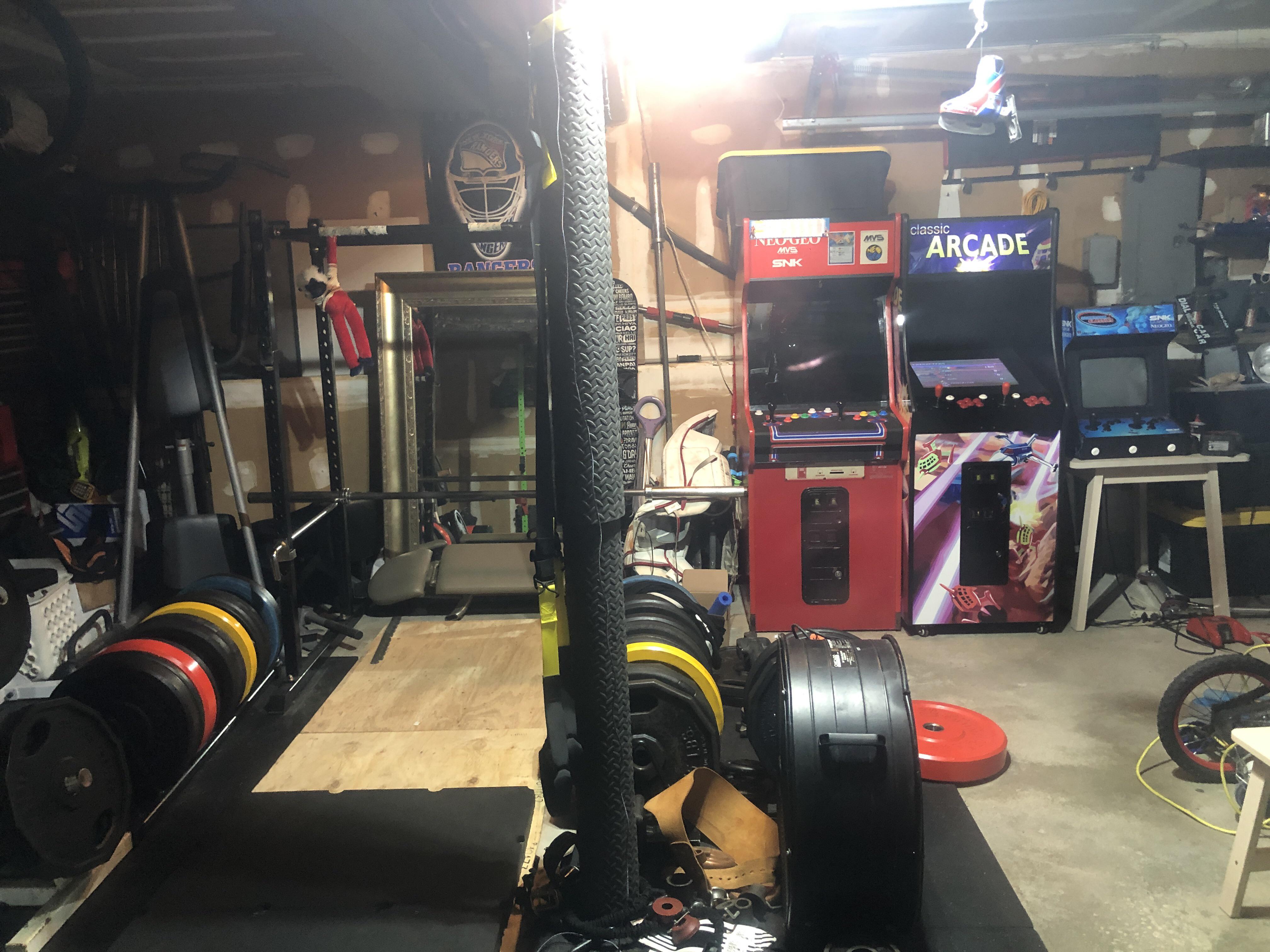 A little for your garage gym. Arcades keeps your kids busy while you work out r