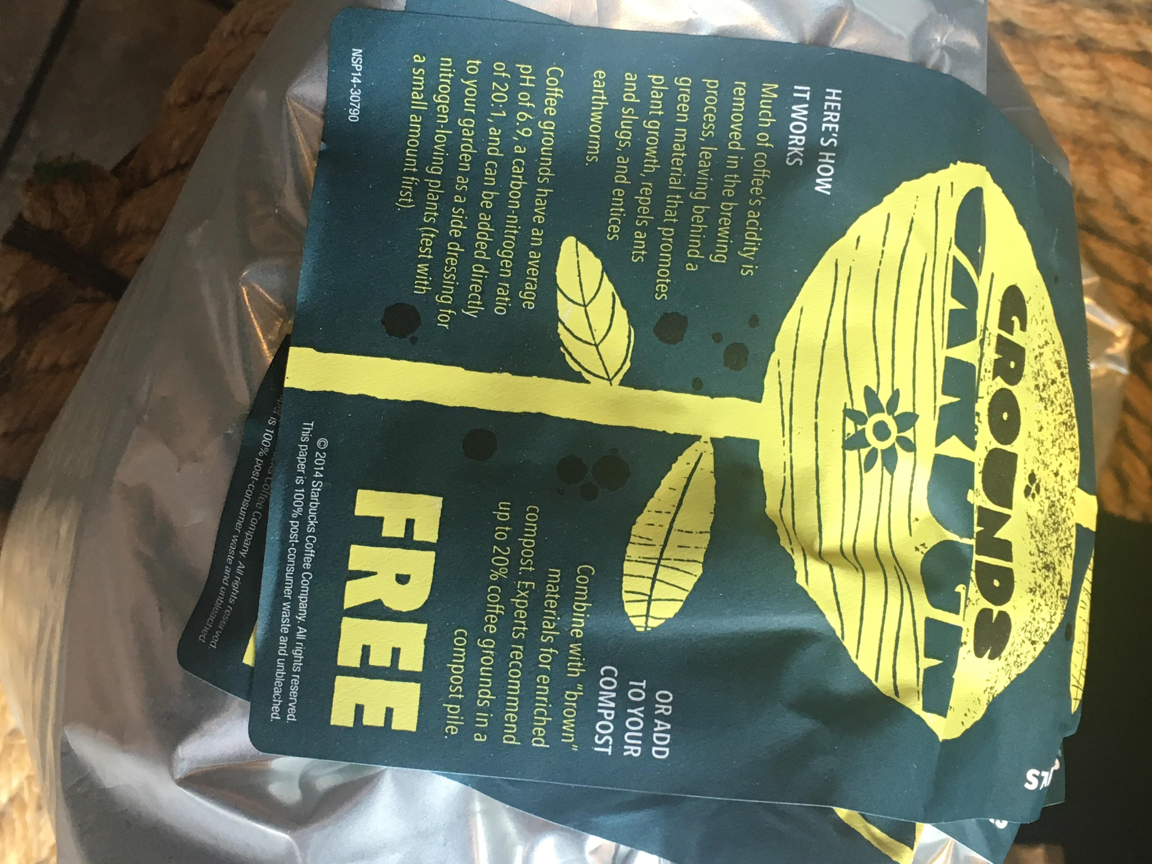 Learned yesterday that Starbucks gives away prepacked bags of coffee