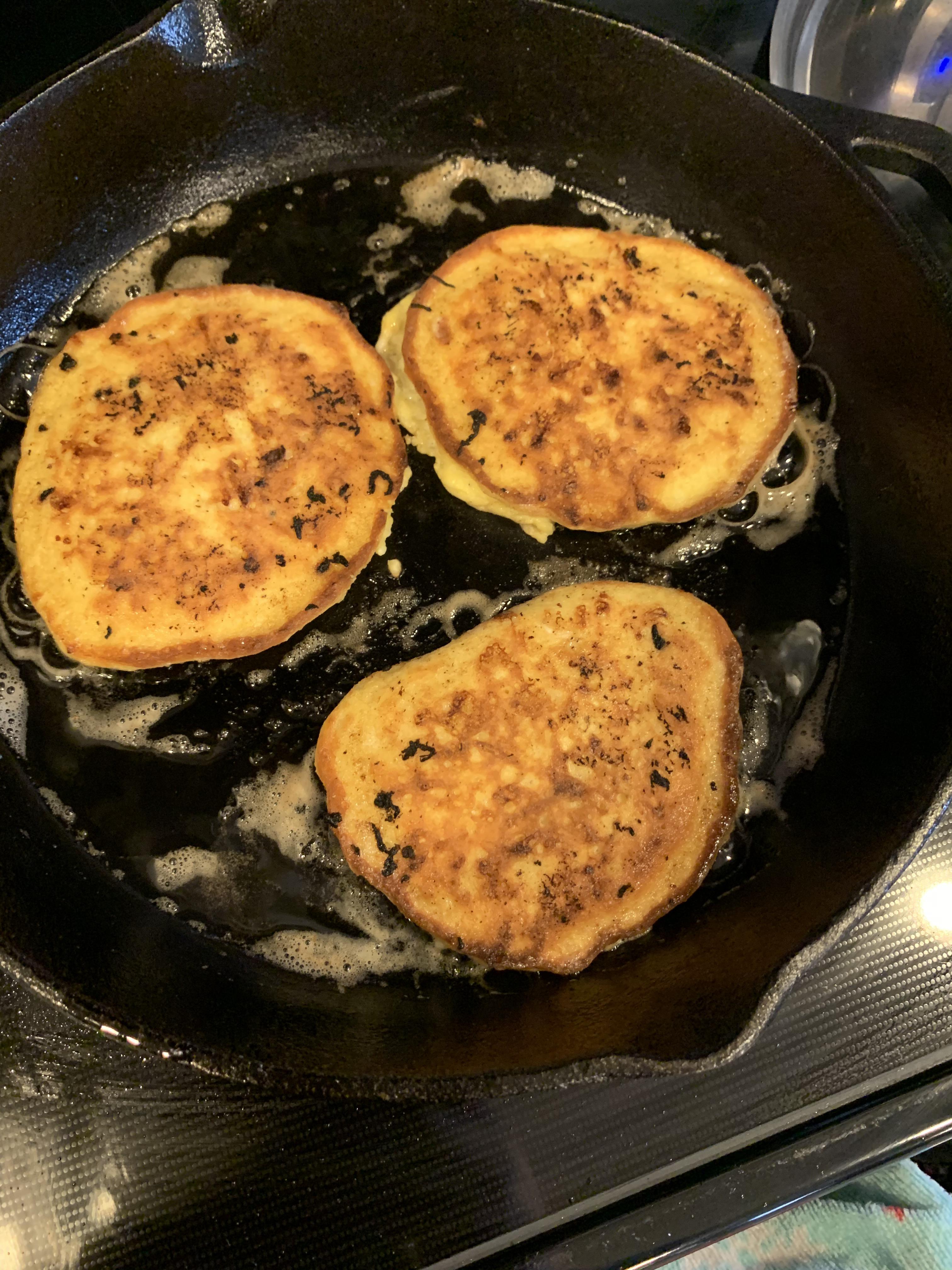 CHANCAKES! Took a chaffle recipe and made pancakes! Delicious, and no waffle iron cleanup! r