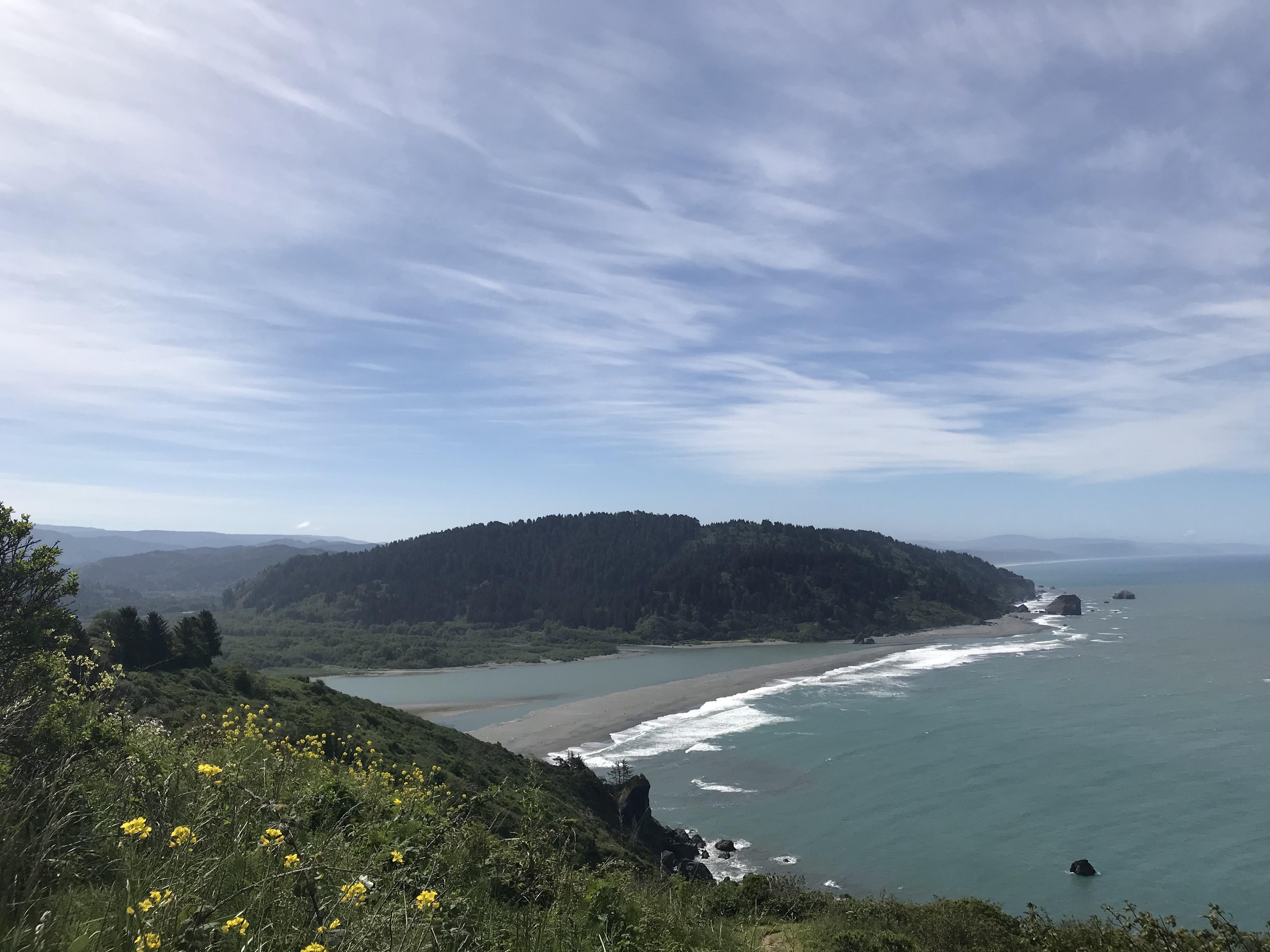 Camping at the mouth of the Klamath as it enters the Pacific (Del Norte
