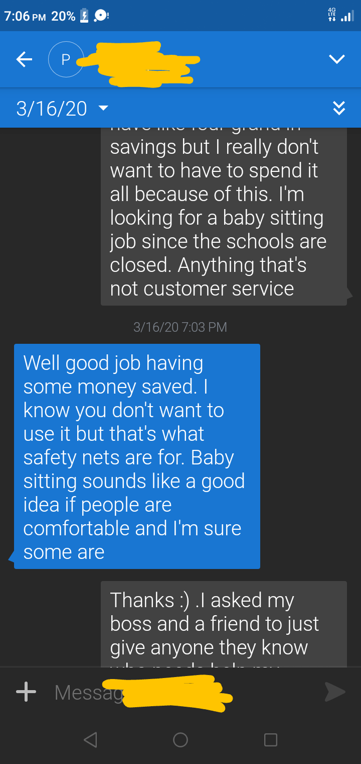 Amidst being laid off, and all the aftermath from the