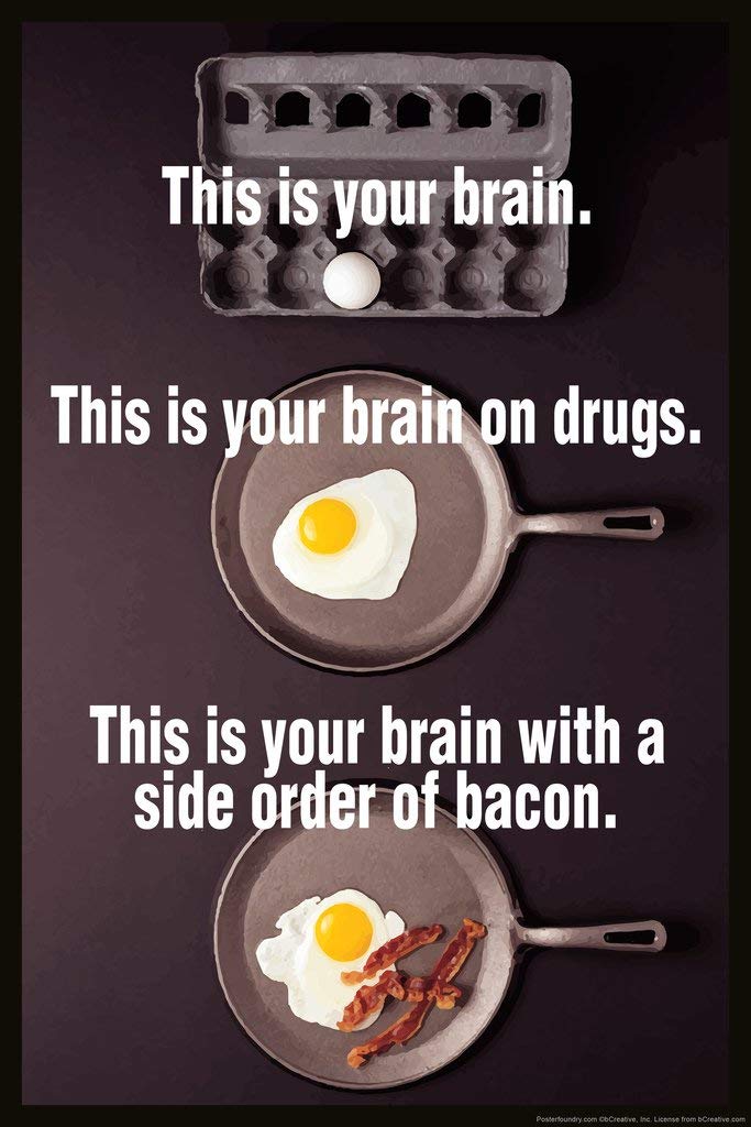 "This is your brain. This is your brain on drugs. This is your brain