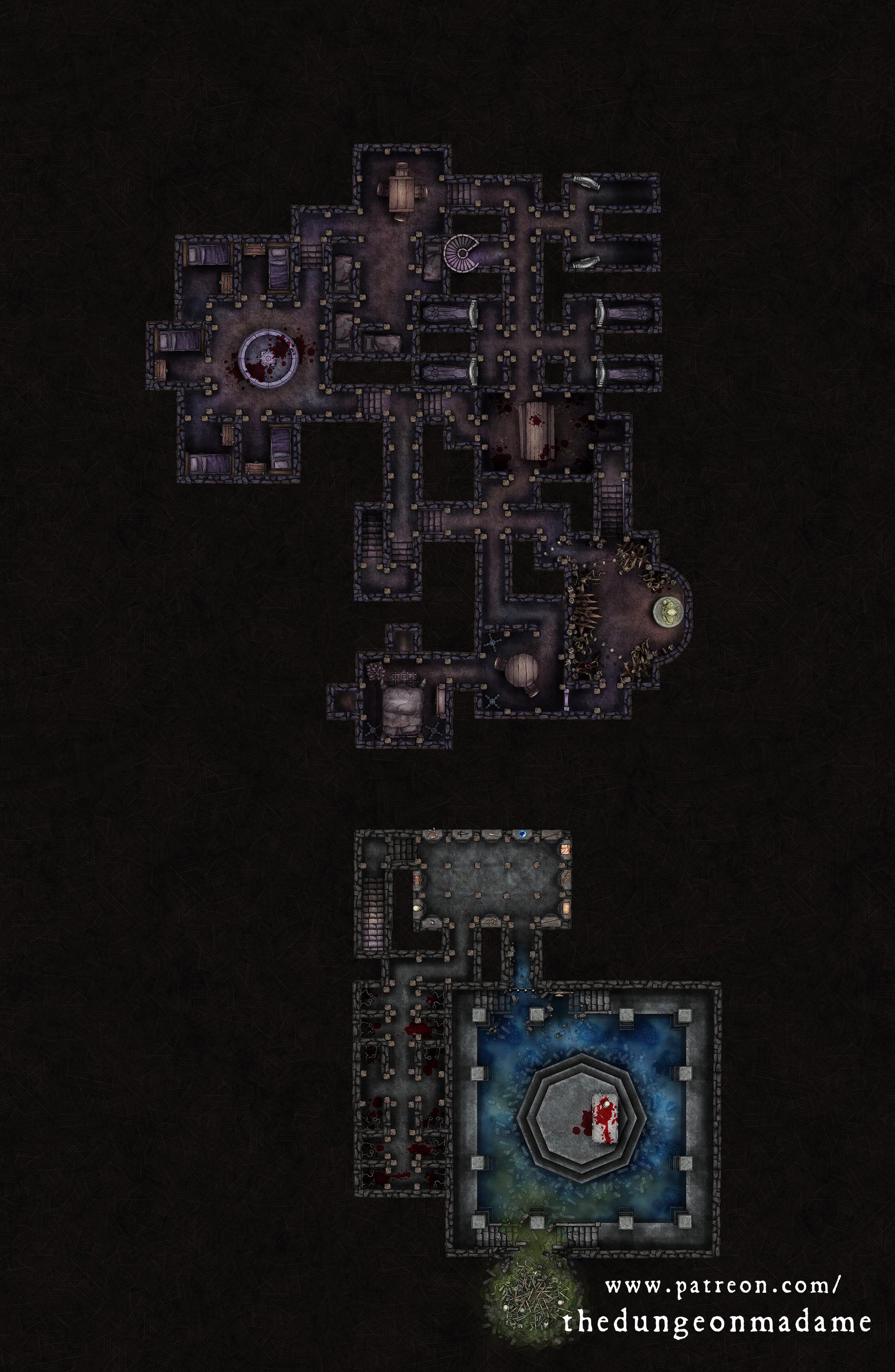 And here is the Cellar floor of my Death House maps! Hope you all like