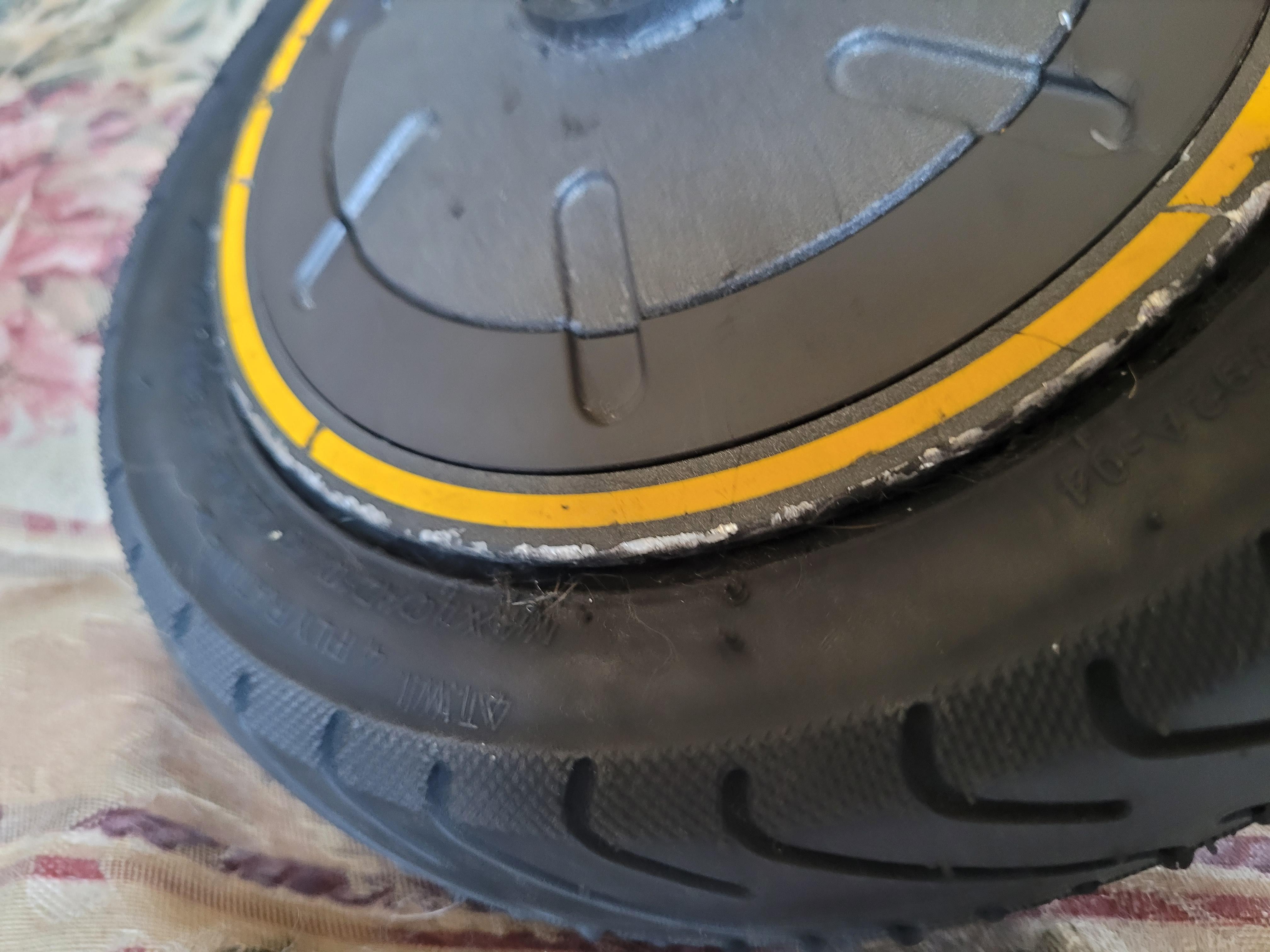 ninebot max rear wheel troubles. any tips for getting the tire on? r