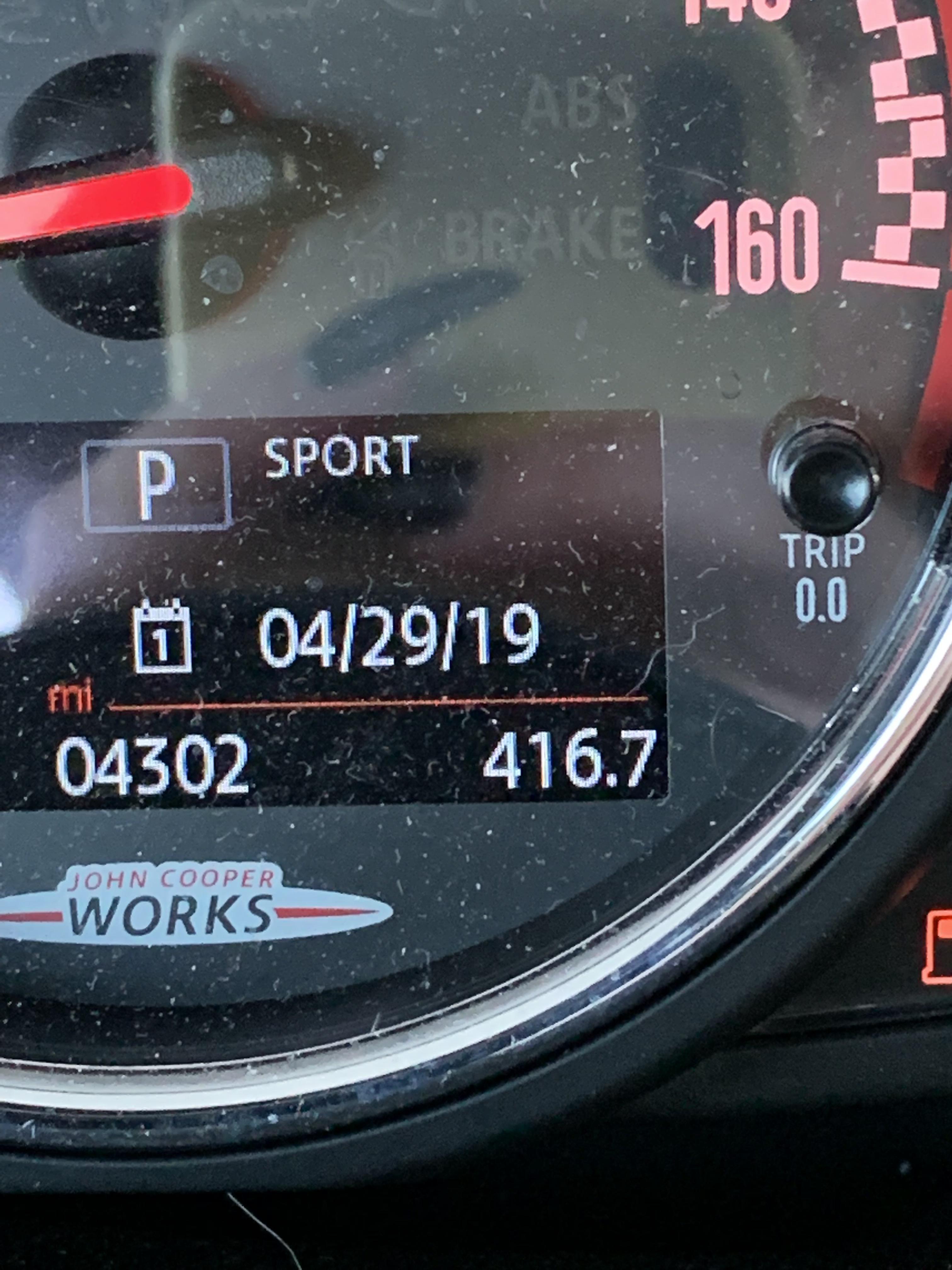 Got this awesome mileage out of my last tank of gas! r/MINI