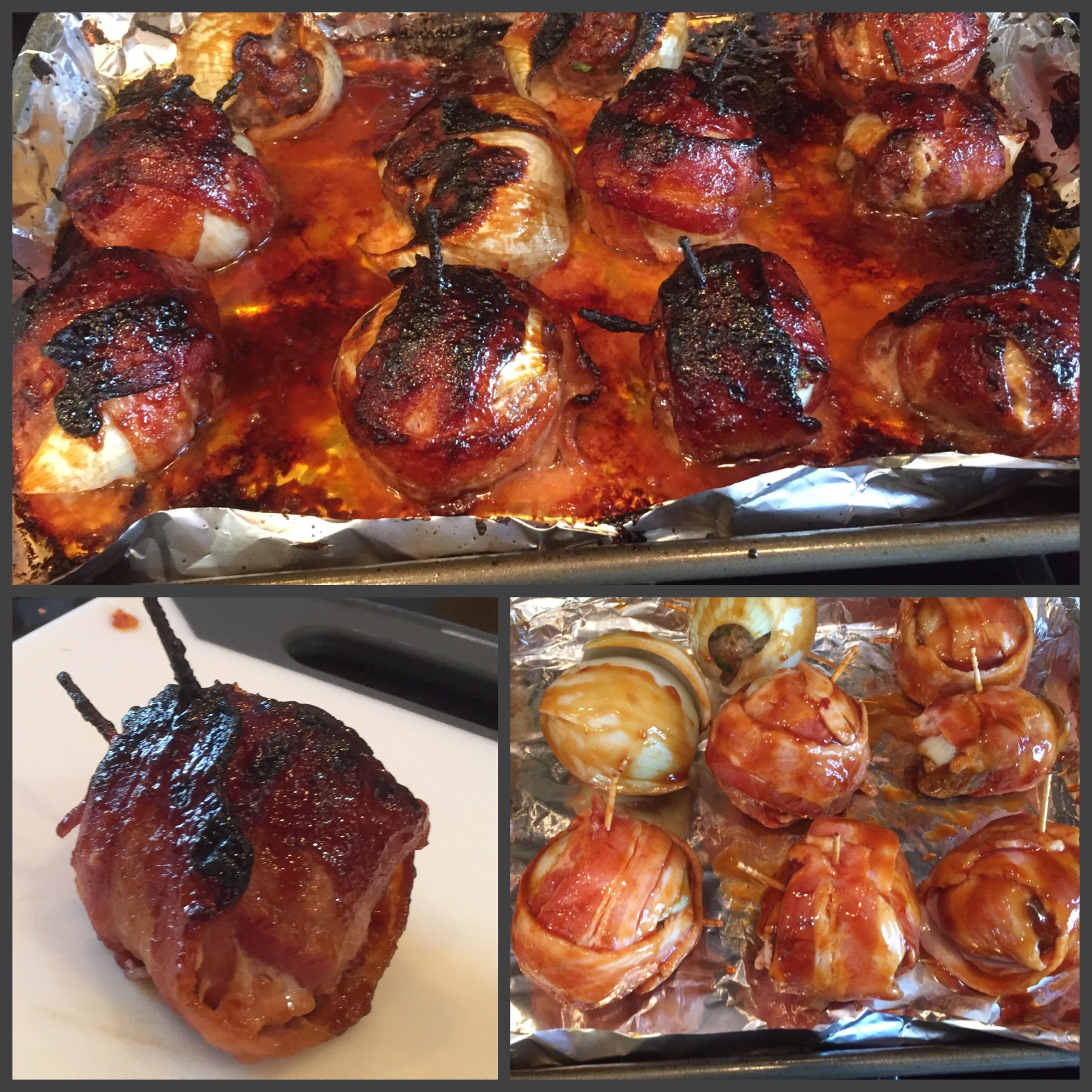 BBQ Bacon Onion Meatball Bomb [Homemade] r/food