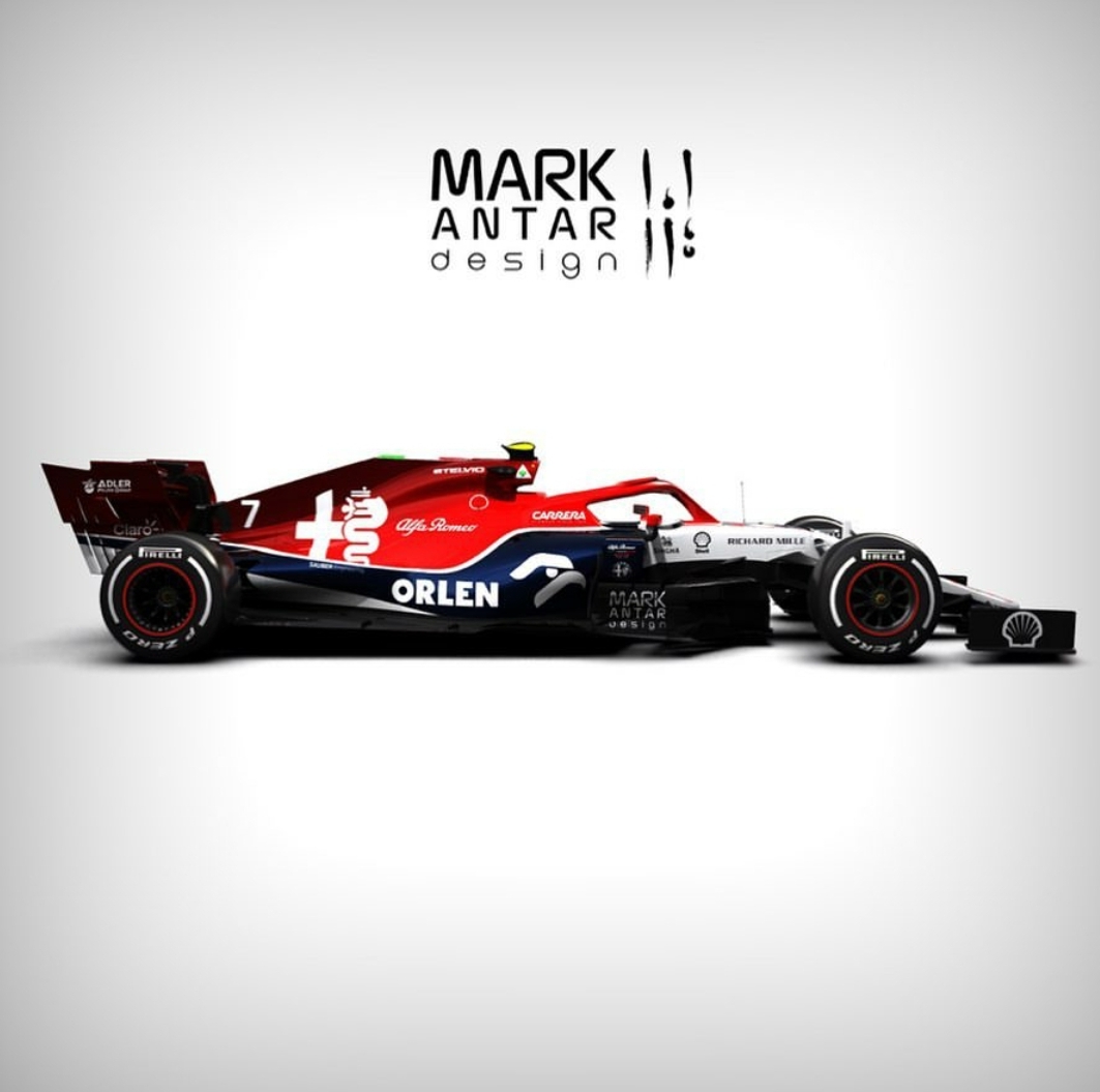 2020 Alfa Romeo Racing Orlen Concept Livery by Mark Antar Design r