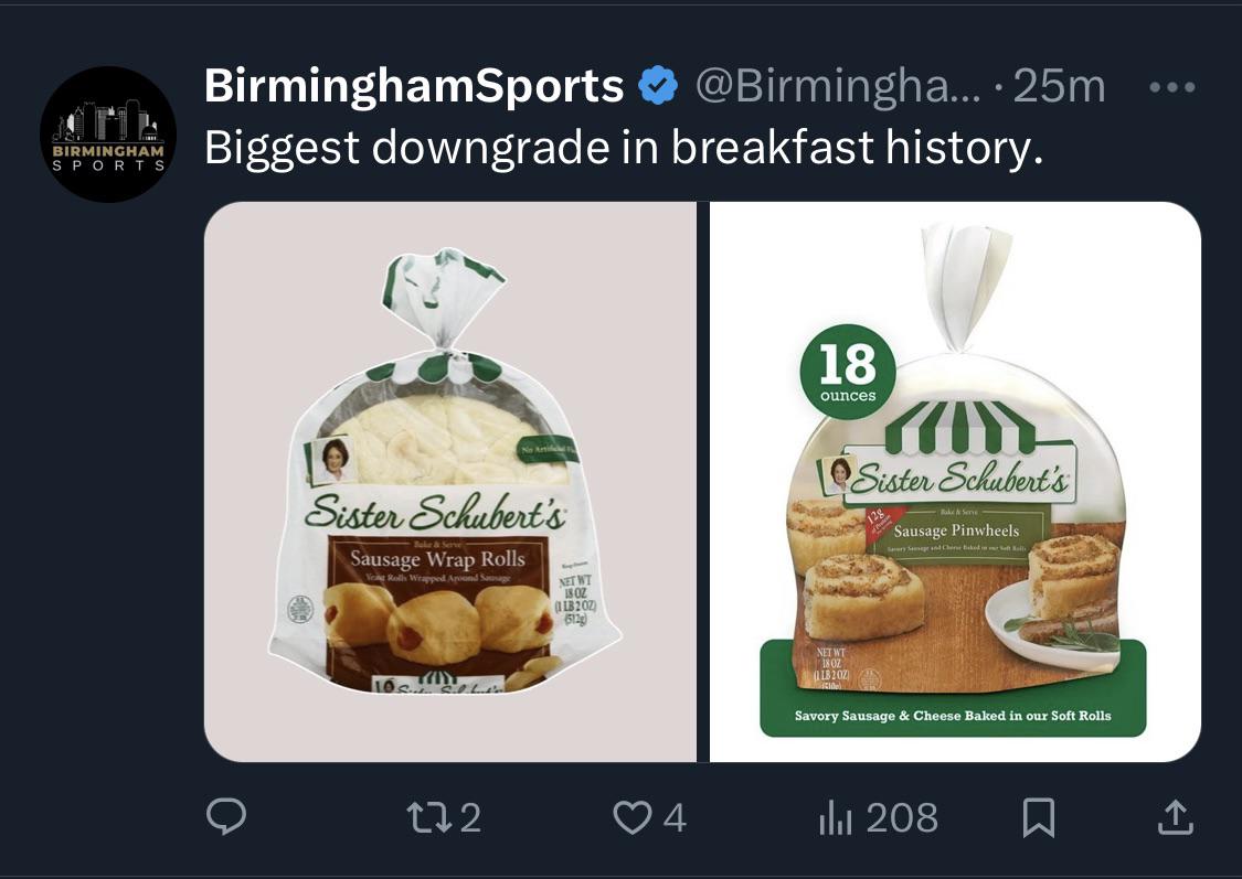 Anyone else miss the Sister Schubert pigs in a blanket? r/Birmingham