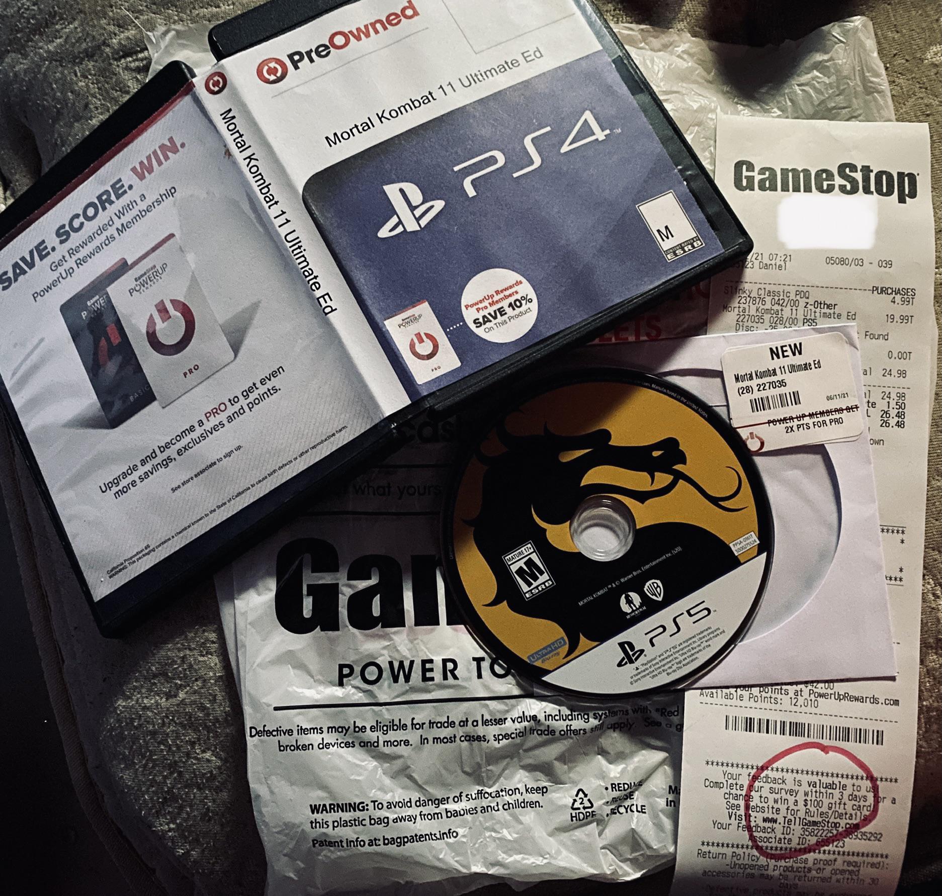 GameStop price match on MK11 and custom case made on the fly since the