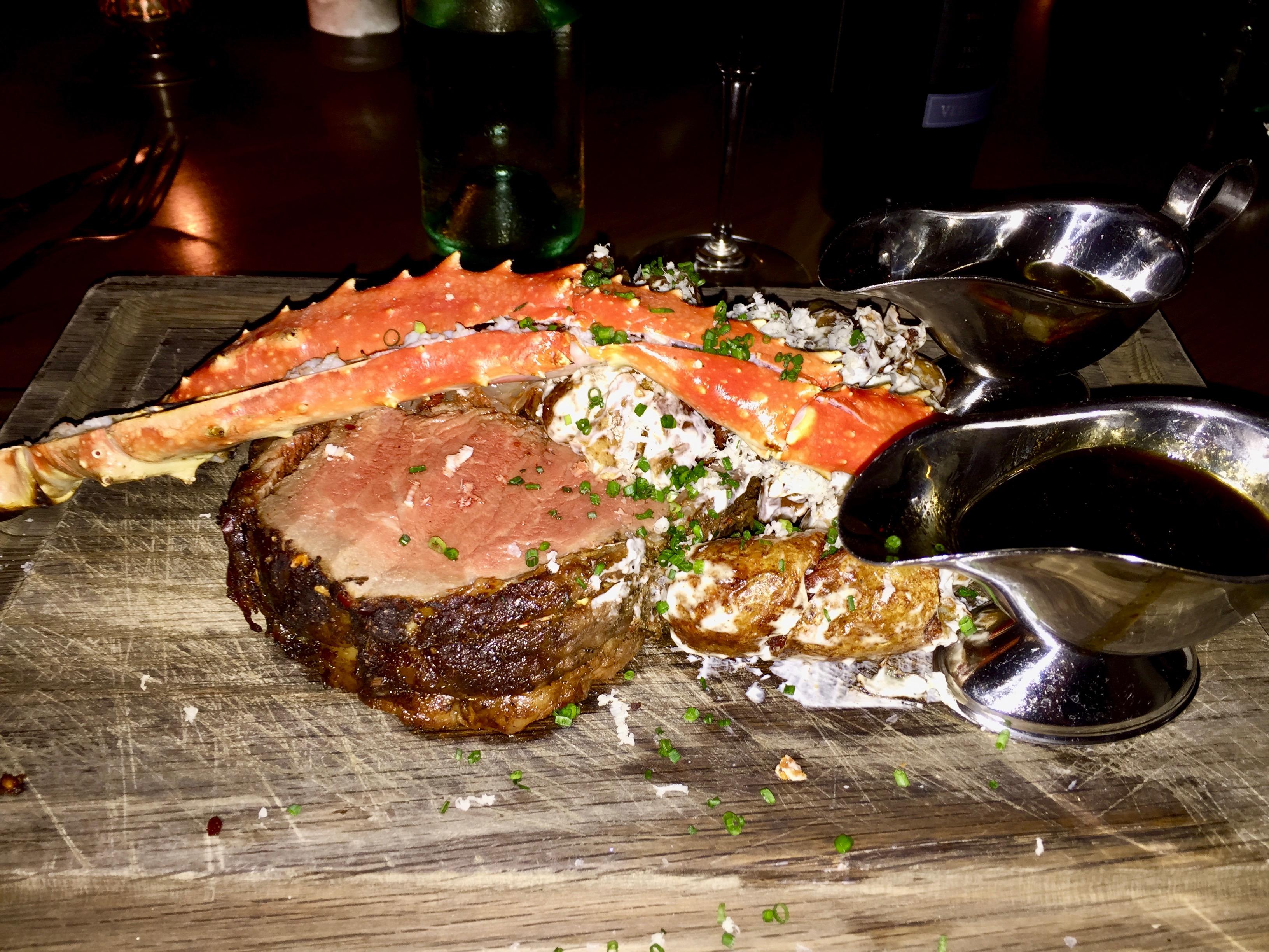 Alaskan King Crab & Prime Ribeye r/FoodPorn