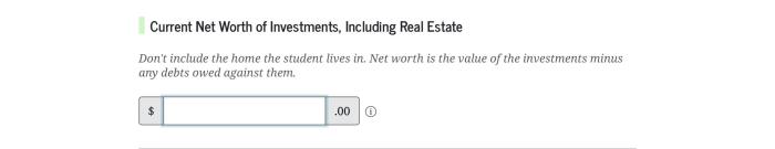 How to calculate net worth for fafsa