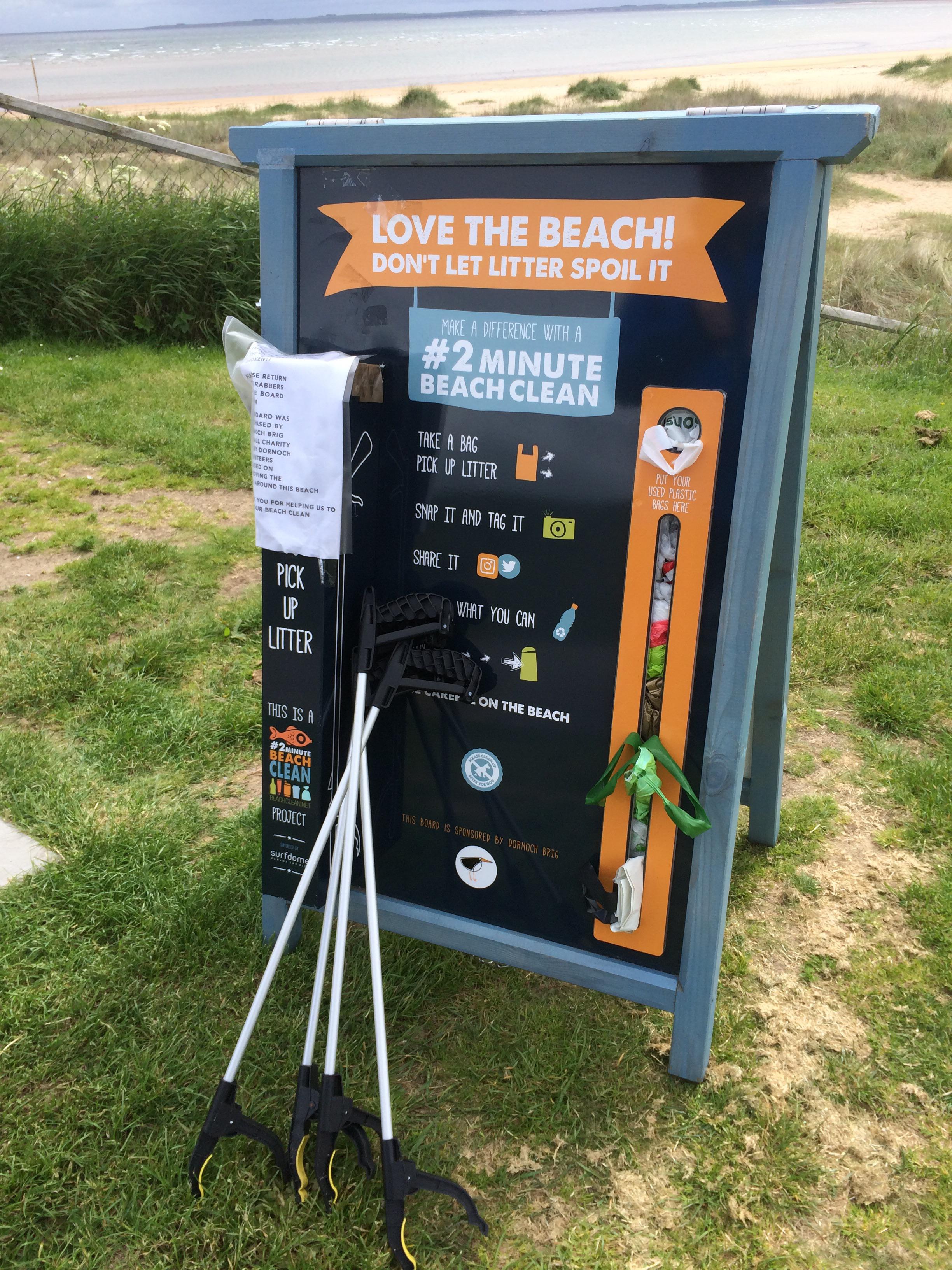 Great way to keep the beaches clean! (Dornoch Beach, Highlands) r