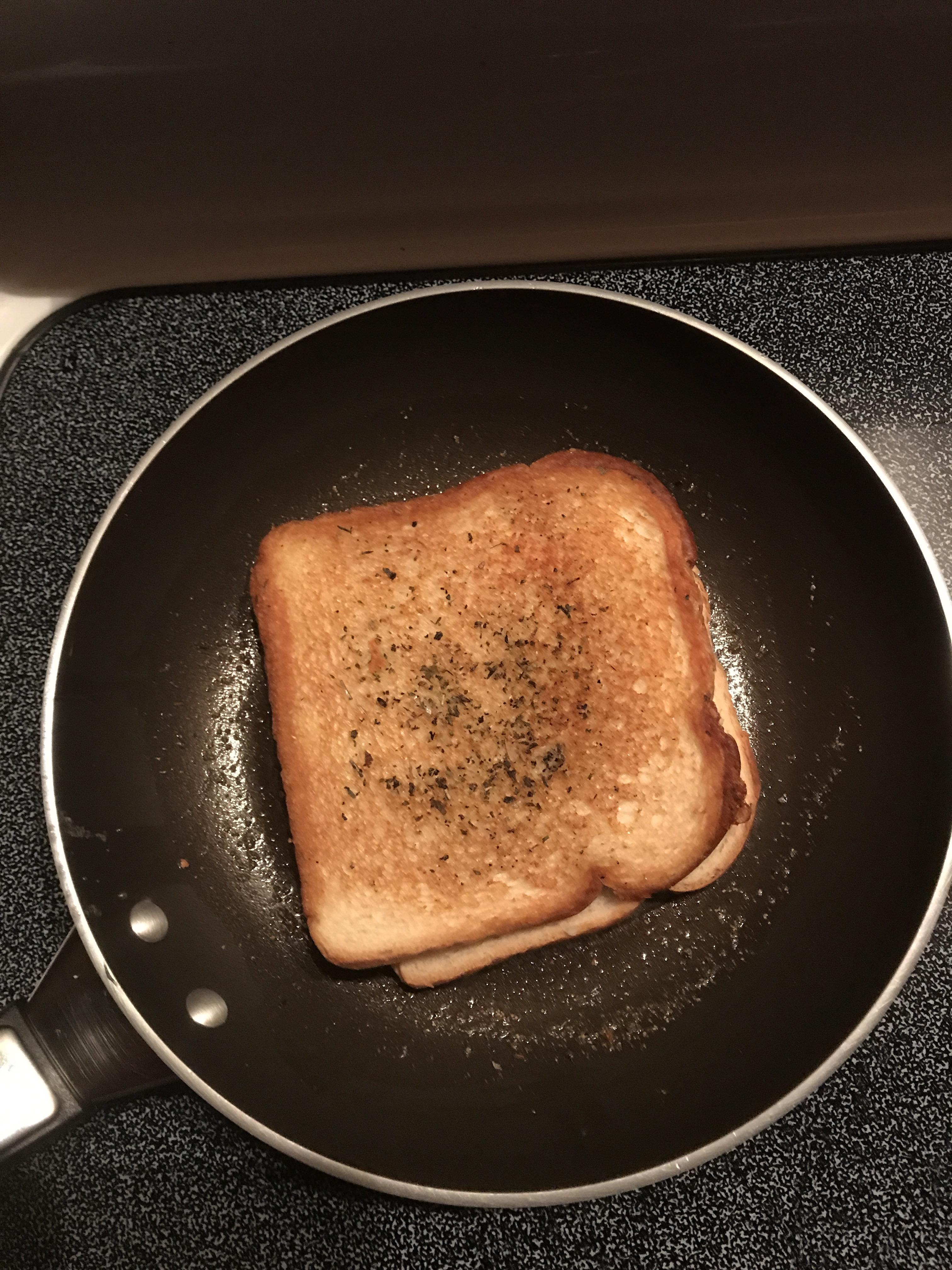Ignoring my juicy texts because I figured out how to make garlic bread
