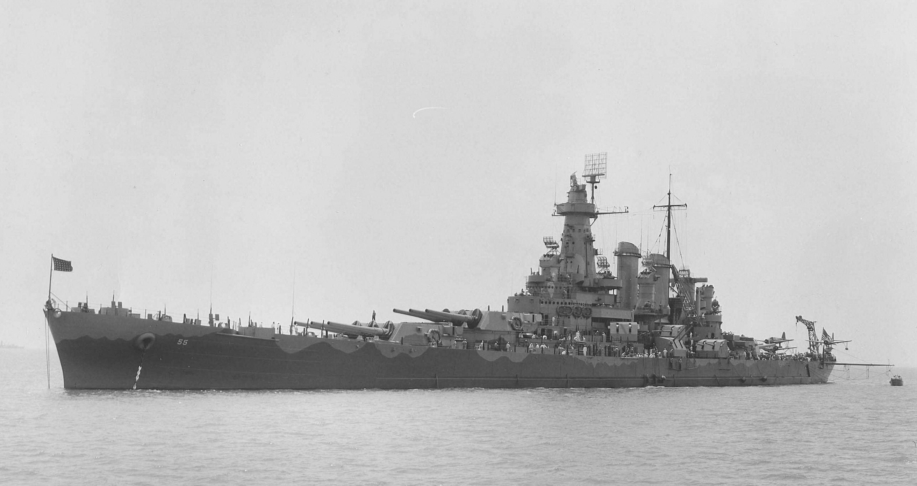 USS North Carolina, the first USN fast battleship, on the 3rd June 1942