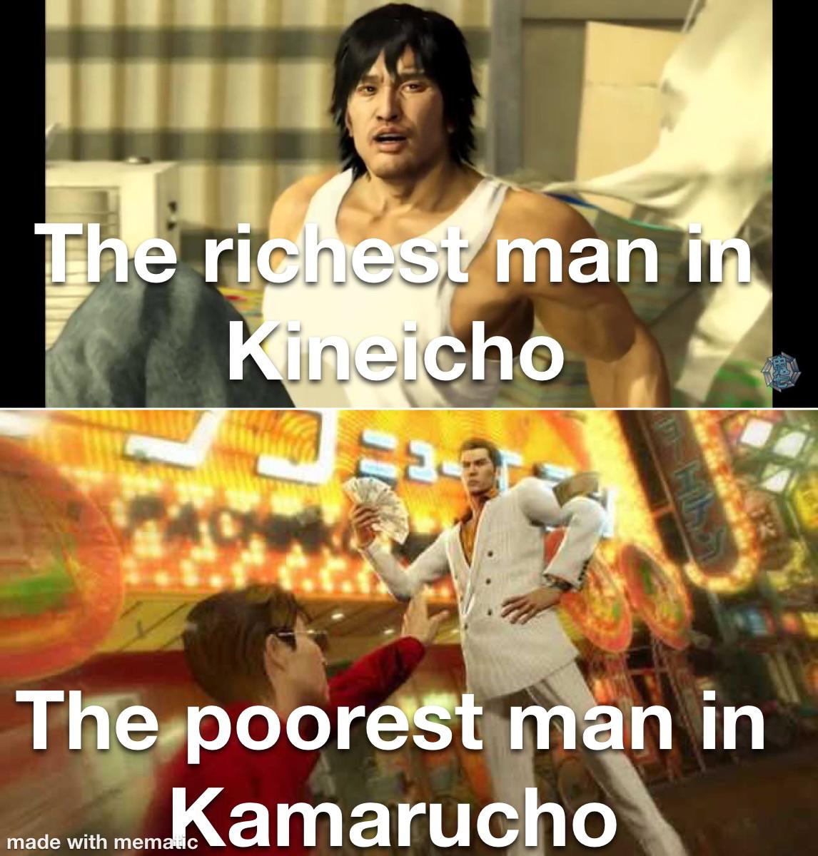 Yakuza 0 money vs the rest of the series money. r/yakuzagames