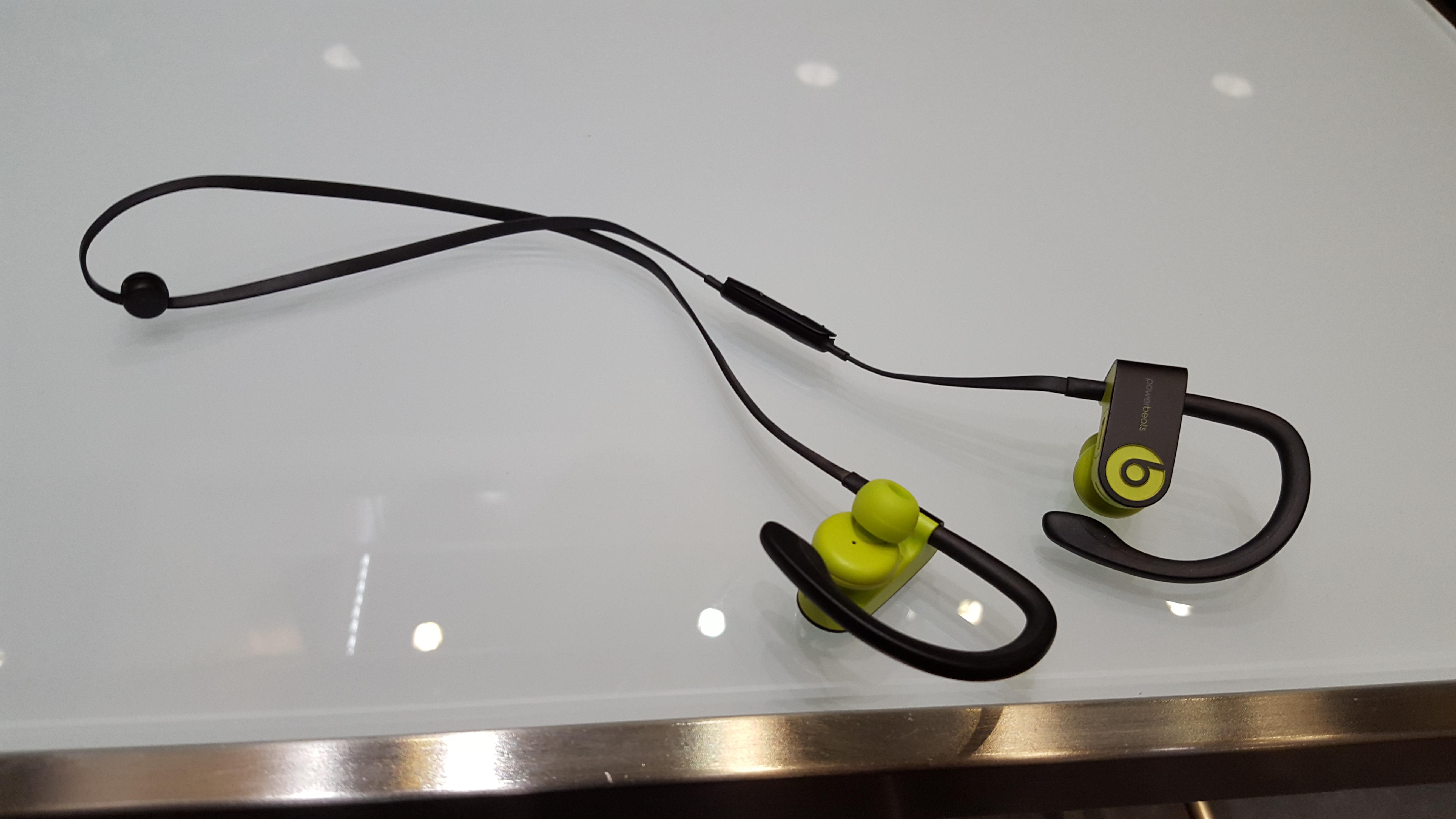 Green and Black Powerbeats3 wireless headphones found near the CVS