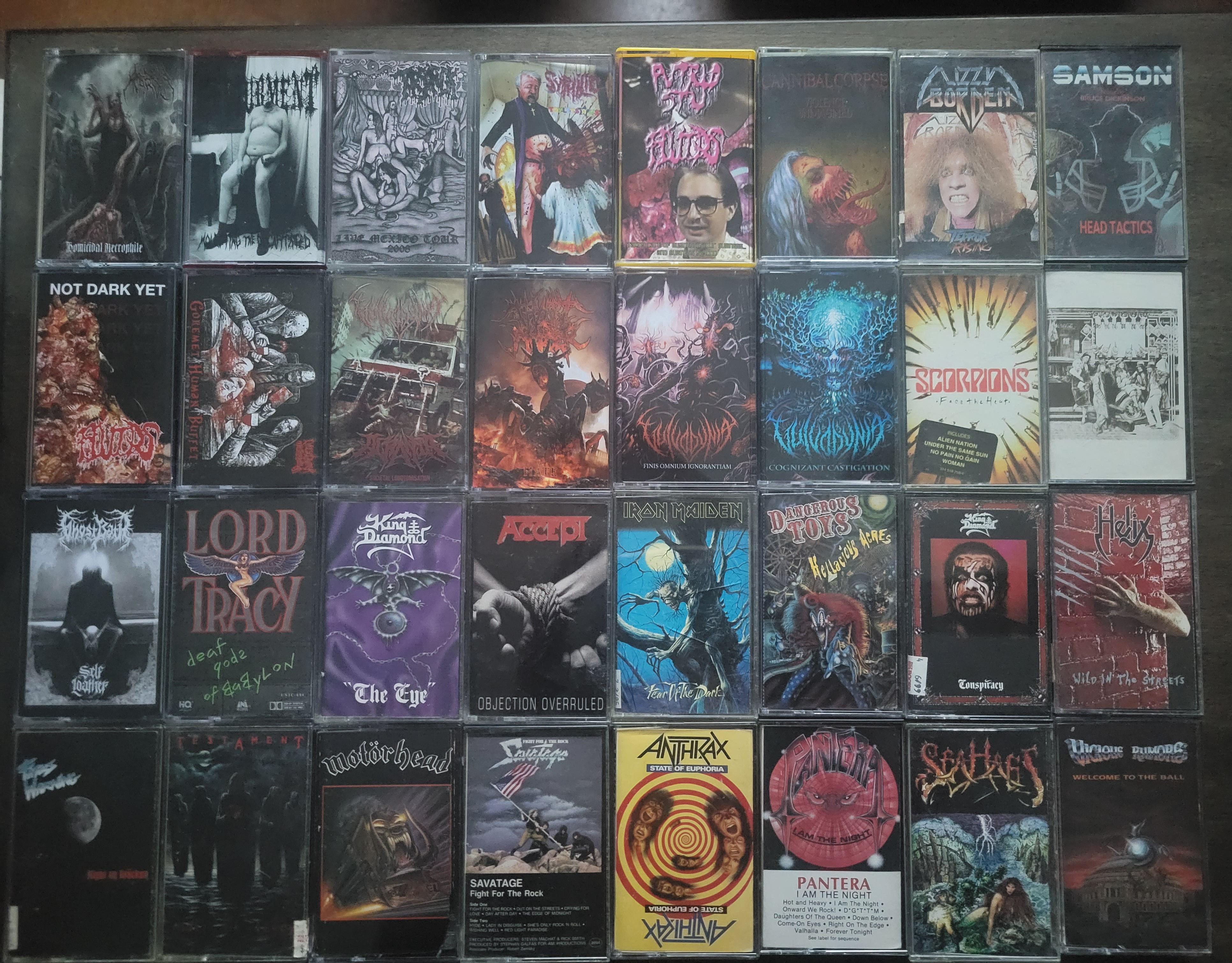 All of my metal/hard rock cassettes BattleJackets