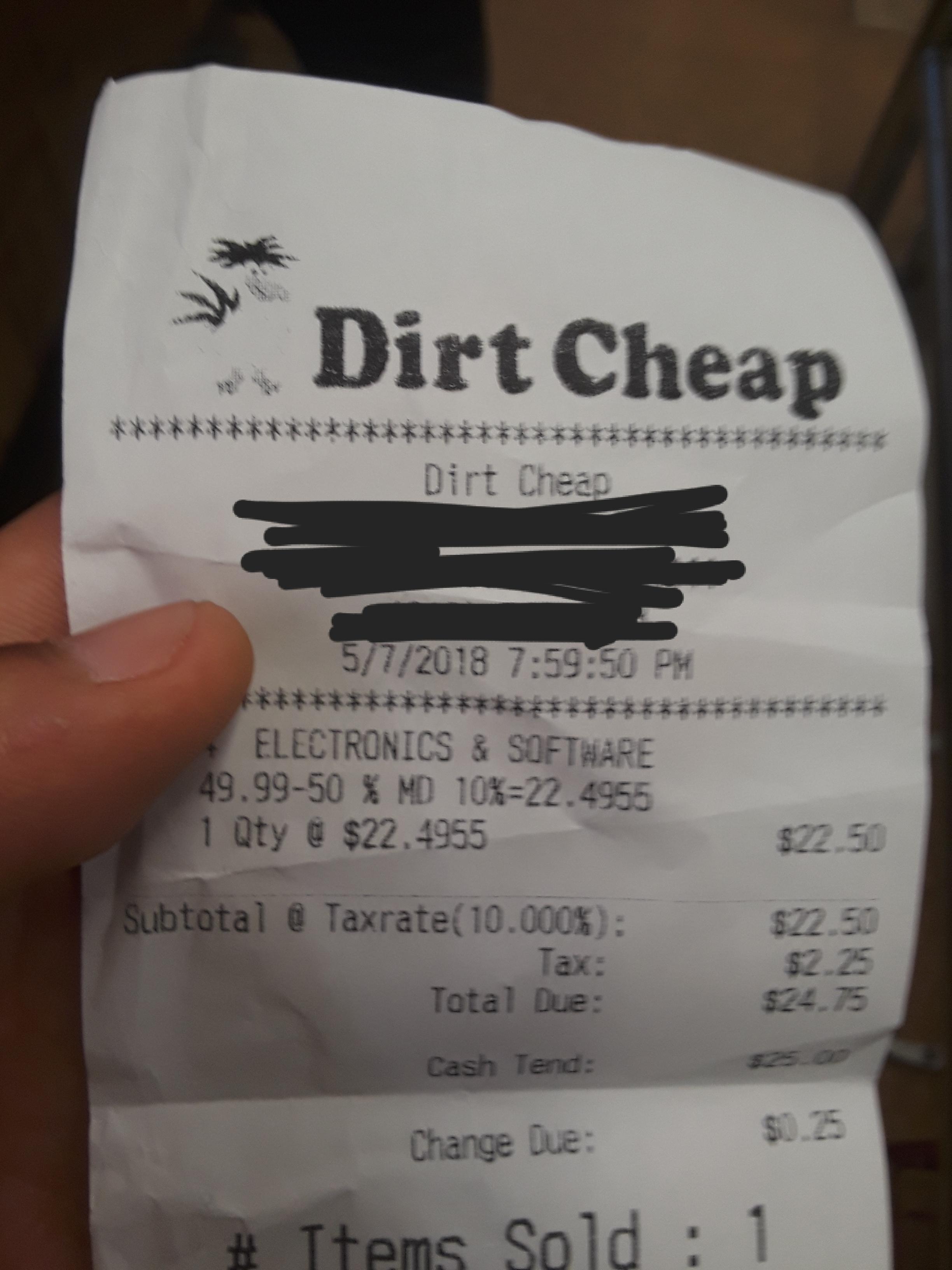 If you have a Dirt Cheap near you, check it out for