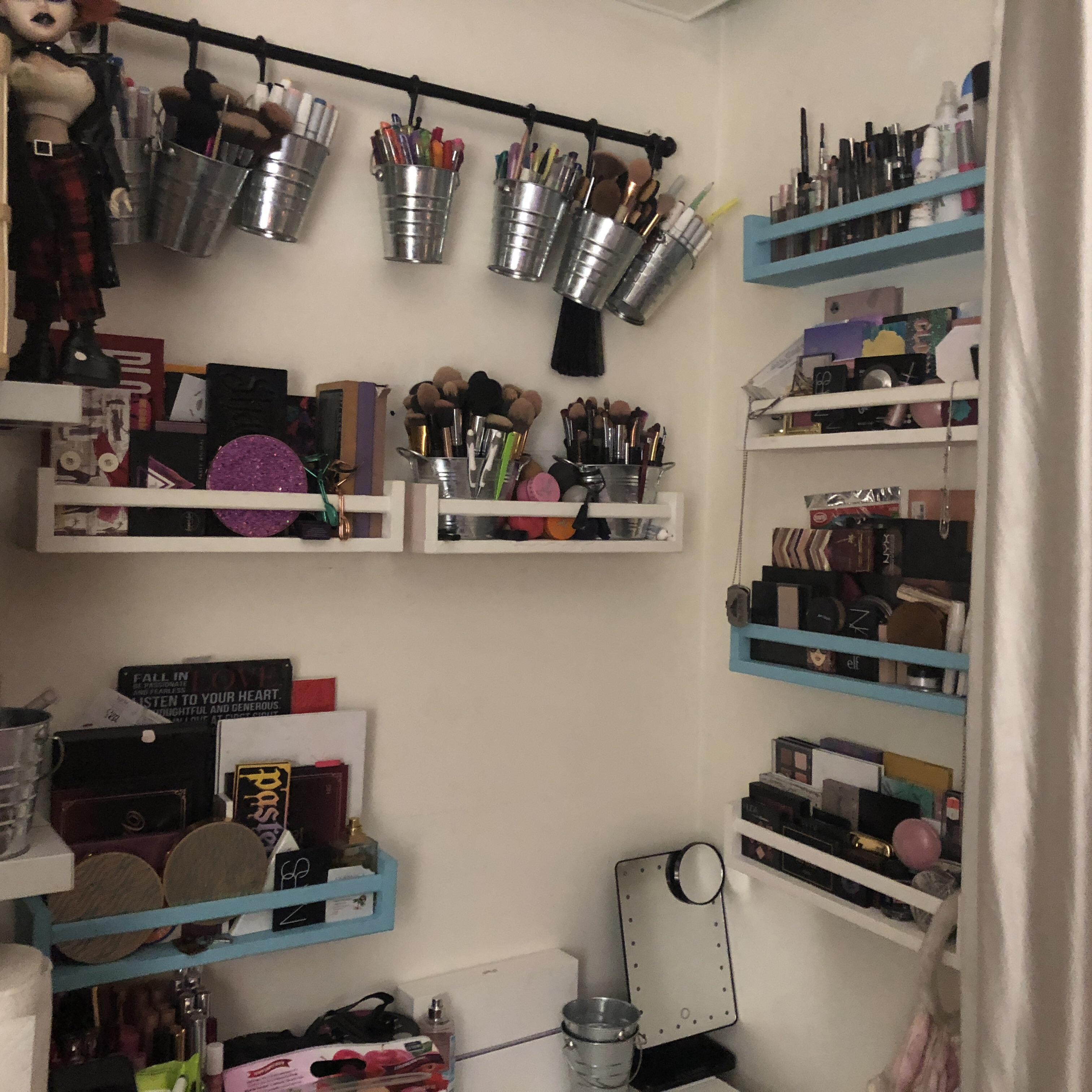 My IKEA solutions to small spaces. This is my closet there’s a vanity