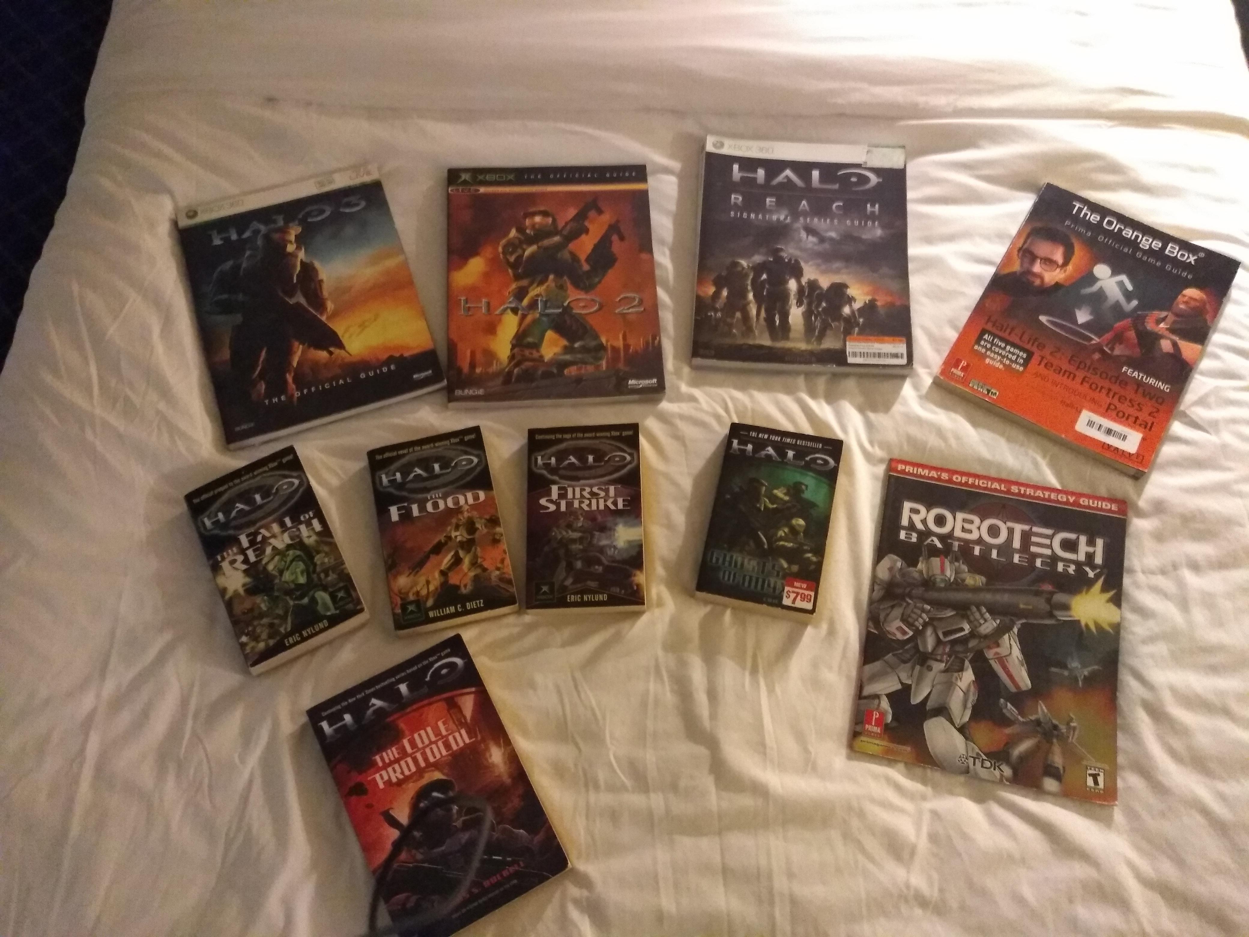 A book store had all this. The Halo 3 guide even has the original