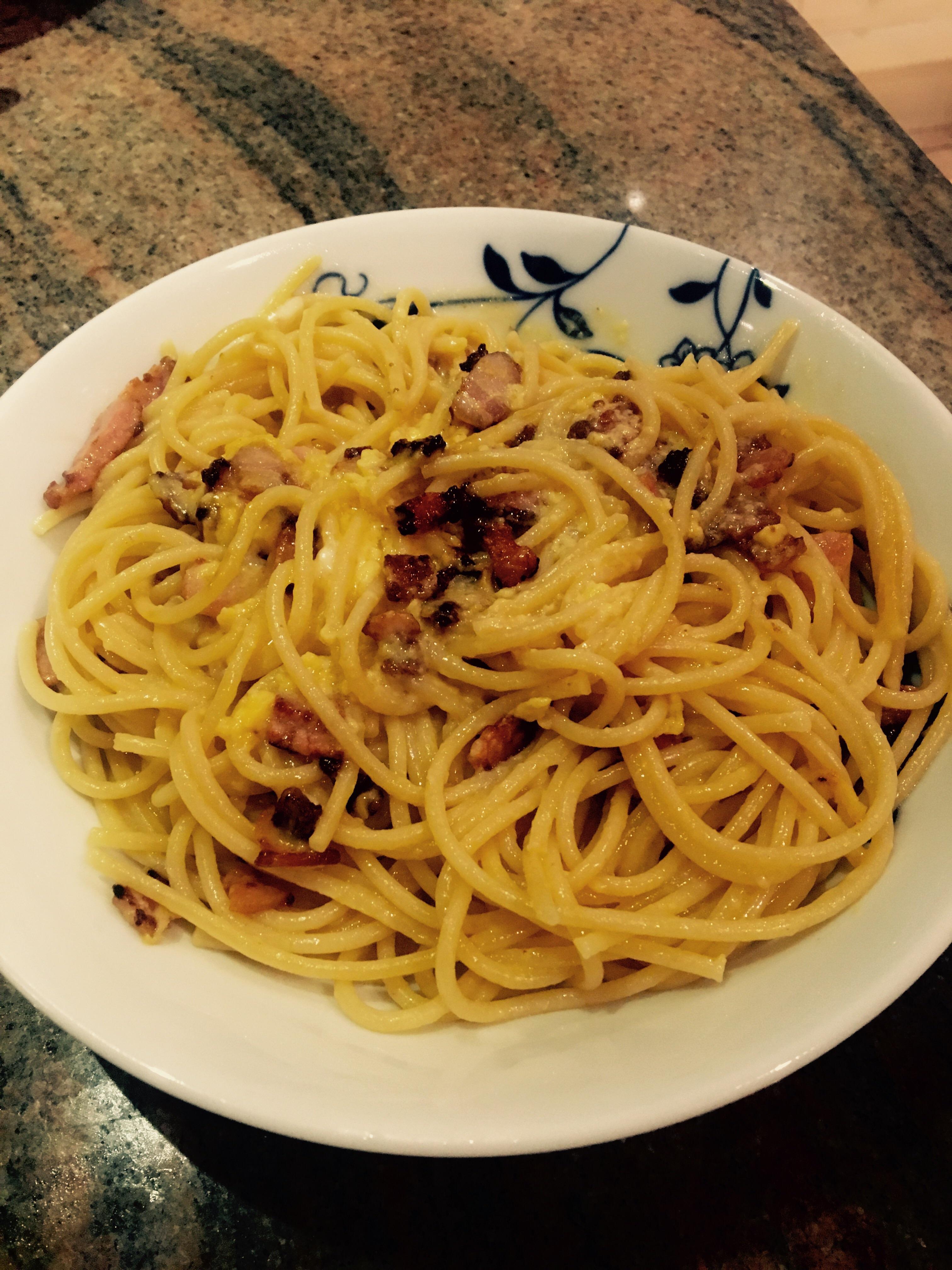 [Homemade] Spaghetti Carbonara r/food