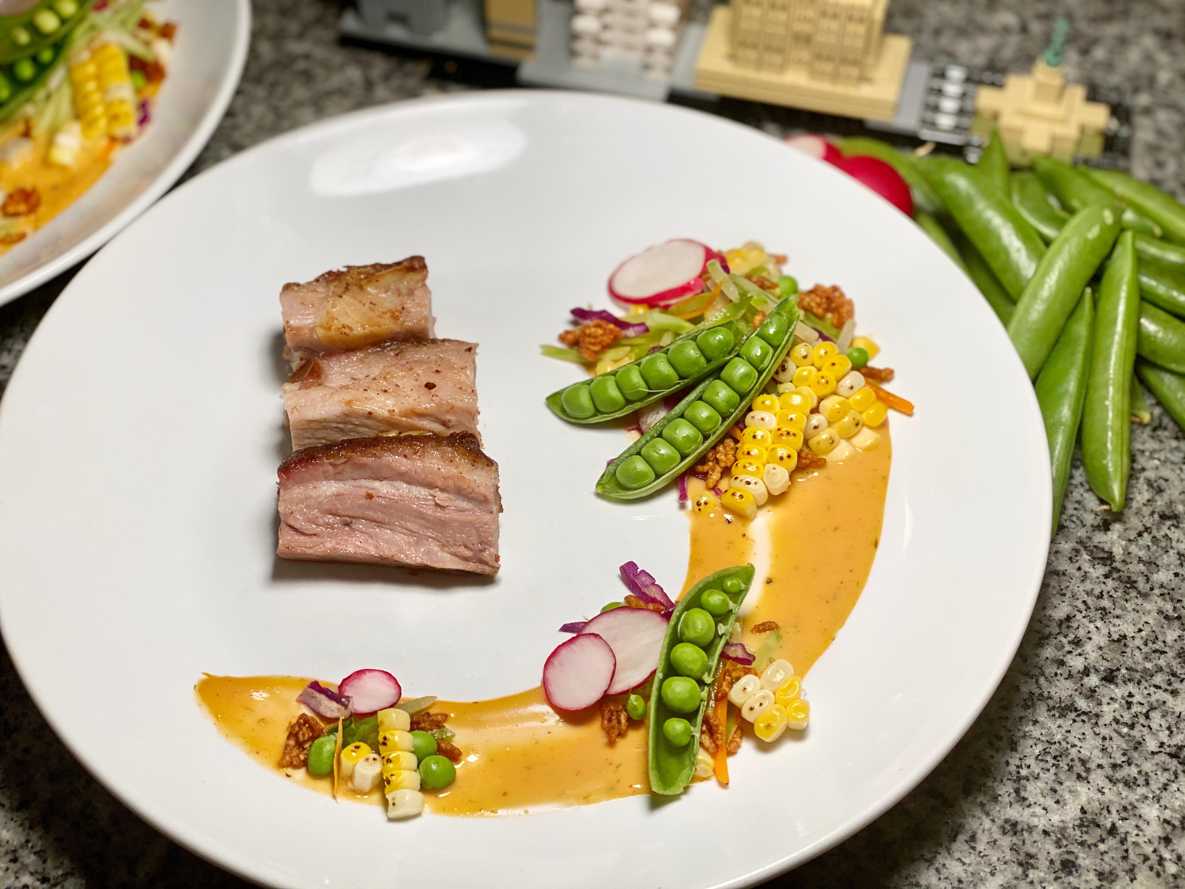 Crunchy Summer Salad, Deep Fried Spanish Rice, Chipotle Rémoulade, and