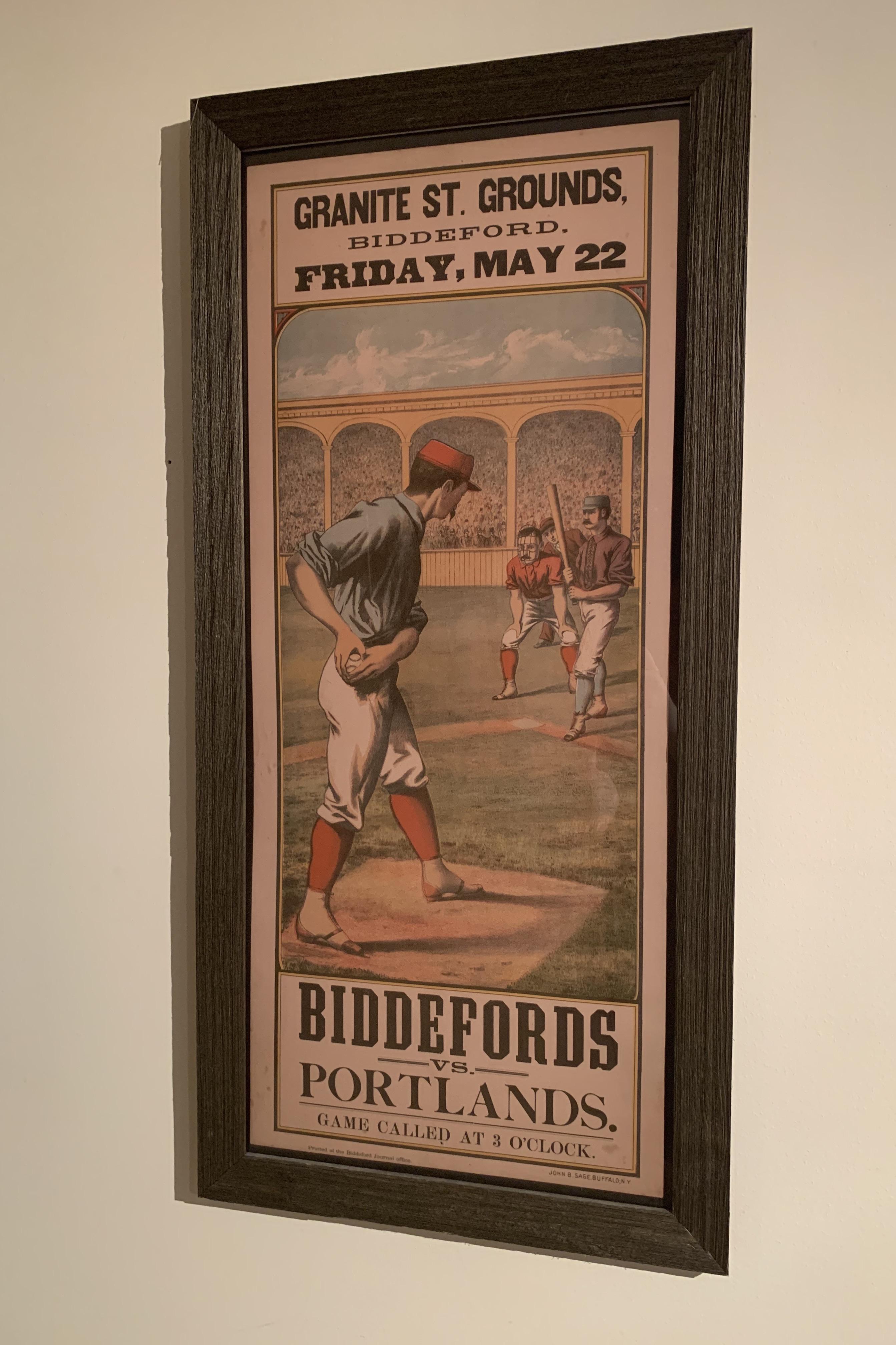 I printed and framed amateur baseball posters from the late 1800s from
