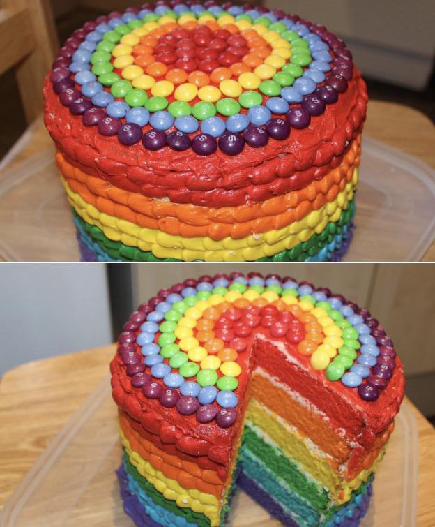 Came across this picture of a lactose free rainbow cake I made a couple
