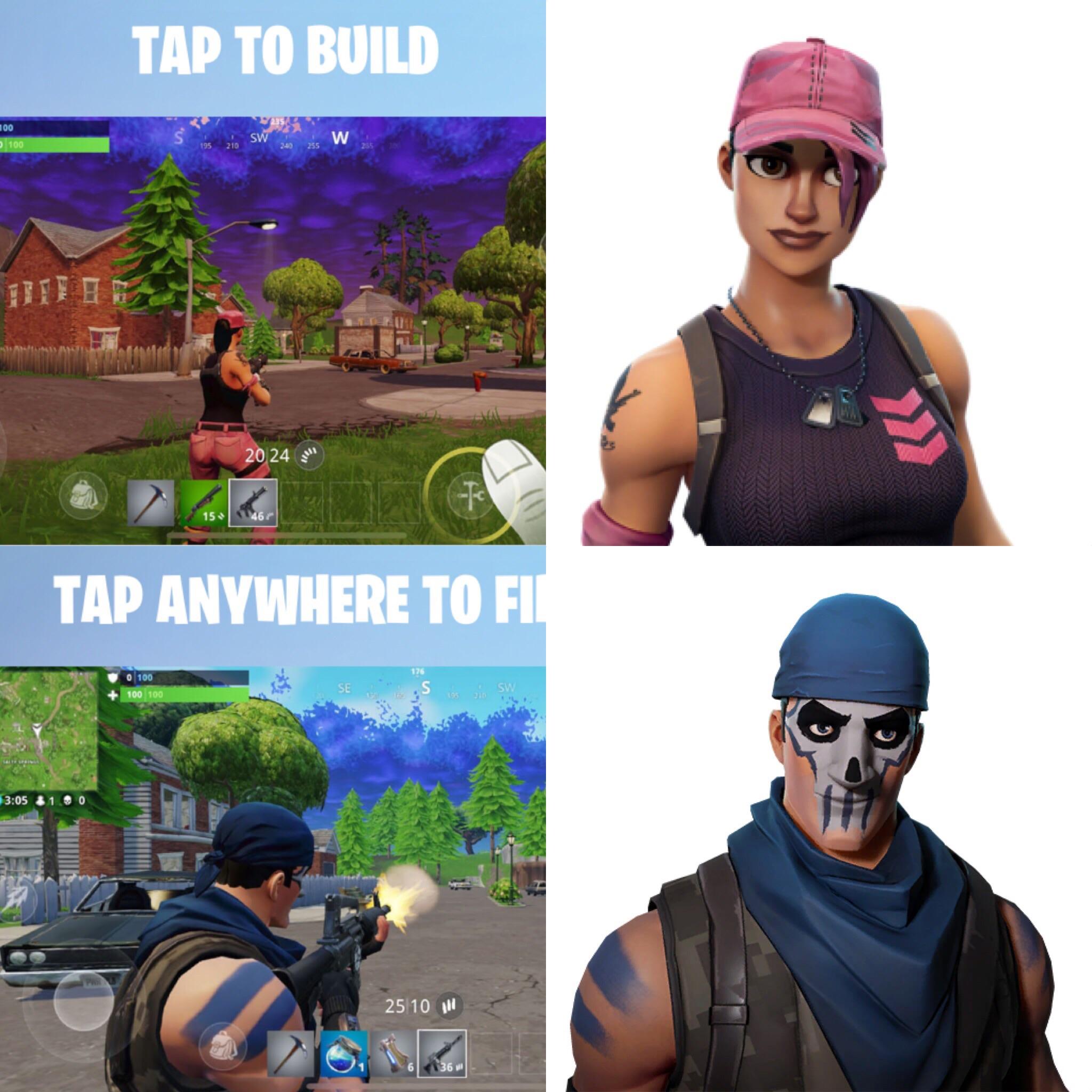 Fortnite Mobile has given us our first look at Warpaint and Rose Team